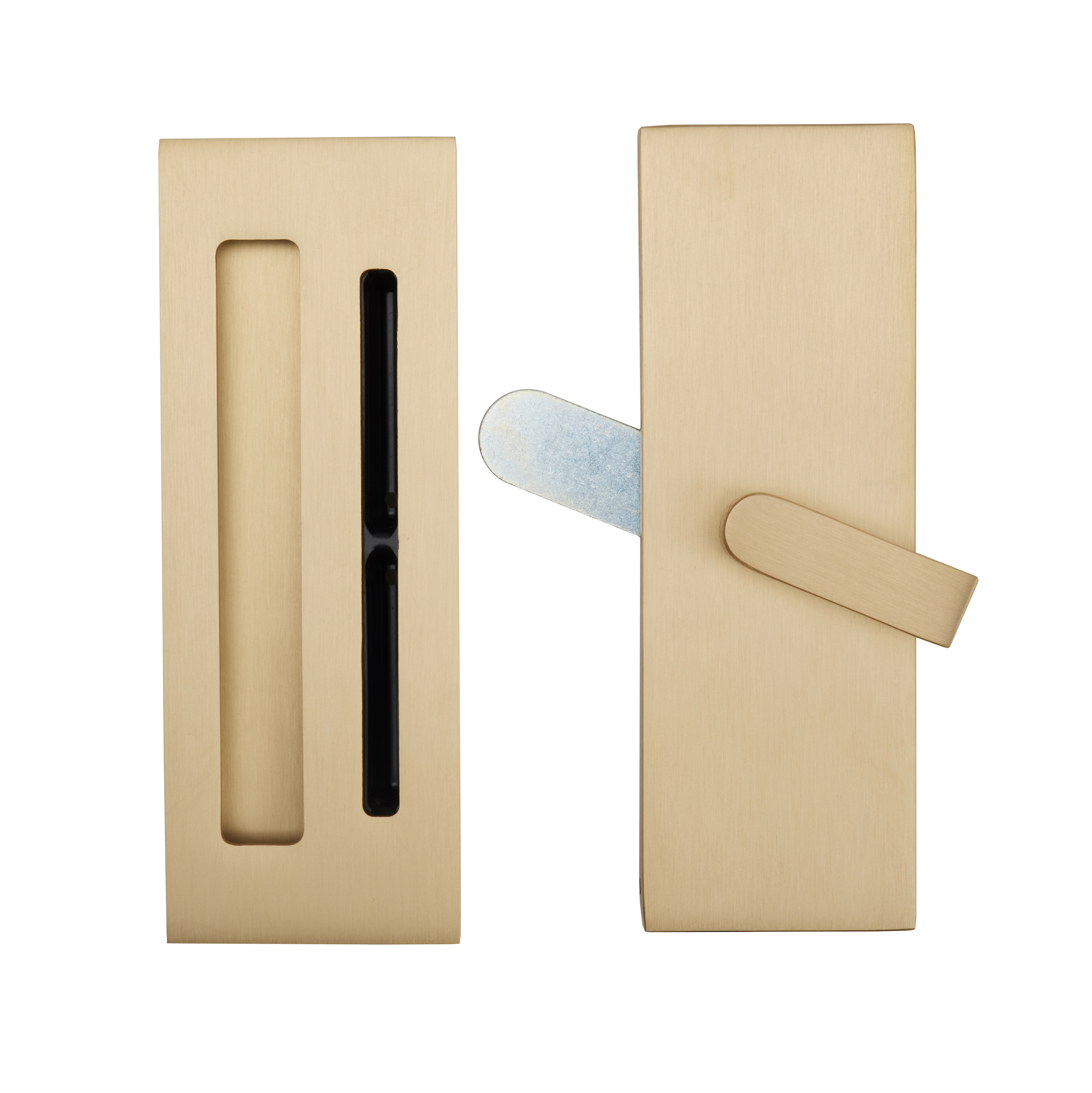 Narrow Flush Pull Barn Door Privacy Lock and Hardware for Interior Doors - Industry Hardware