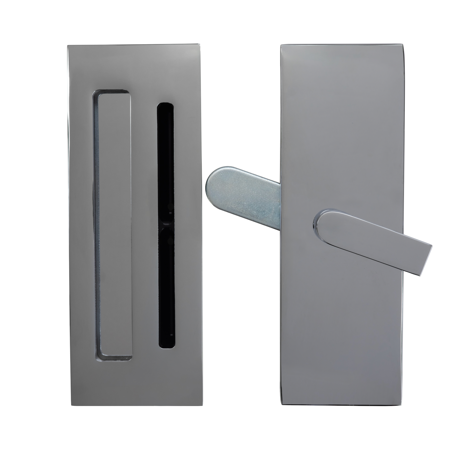 Narrow Flush Pull Barn Door Privacy Lock and Hardware for Interior Doors - Industry Hardware
