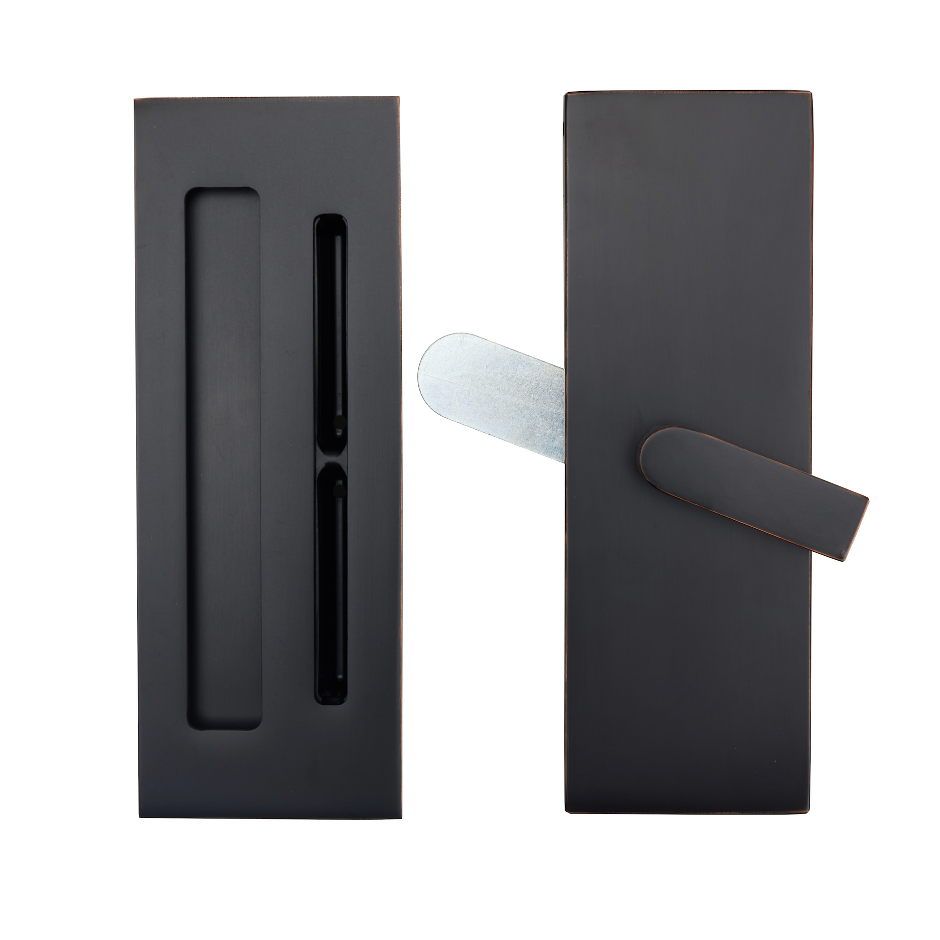 Narrow Flush Pull Barn Door Privacy Lock and Hardware for Interior Doors - Industry Hardware