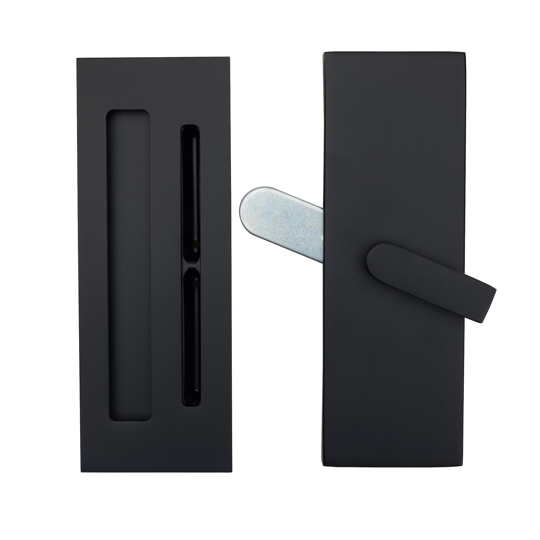 Narrow Flush Pull Barn Door Privacy Lock and Hardware for Interior Doors - Industry Hardware