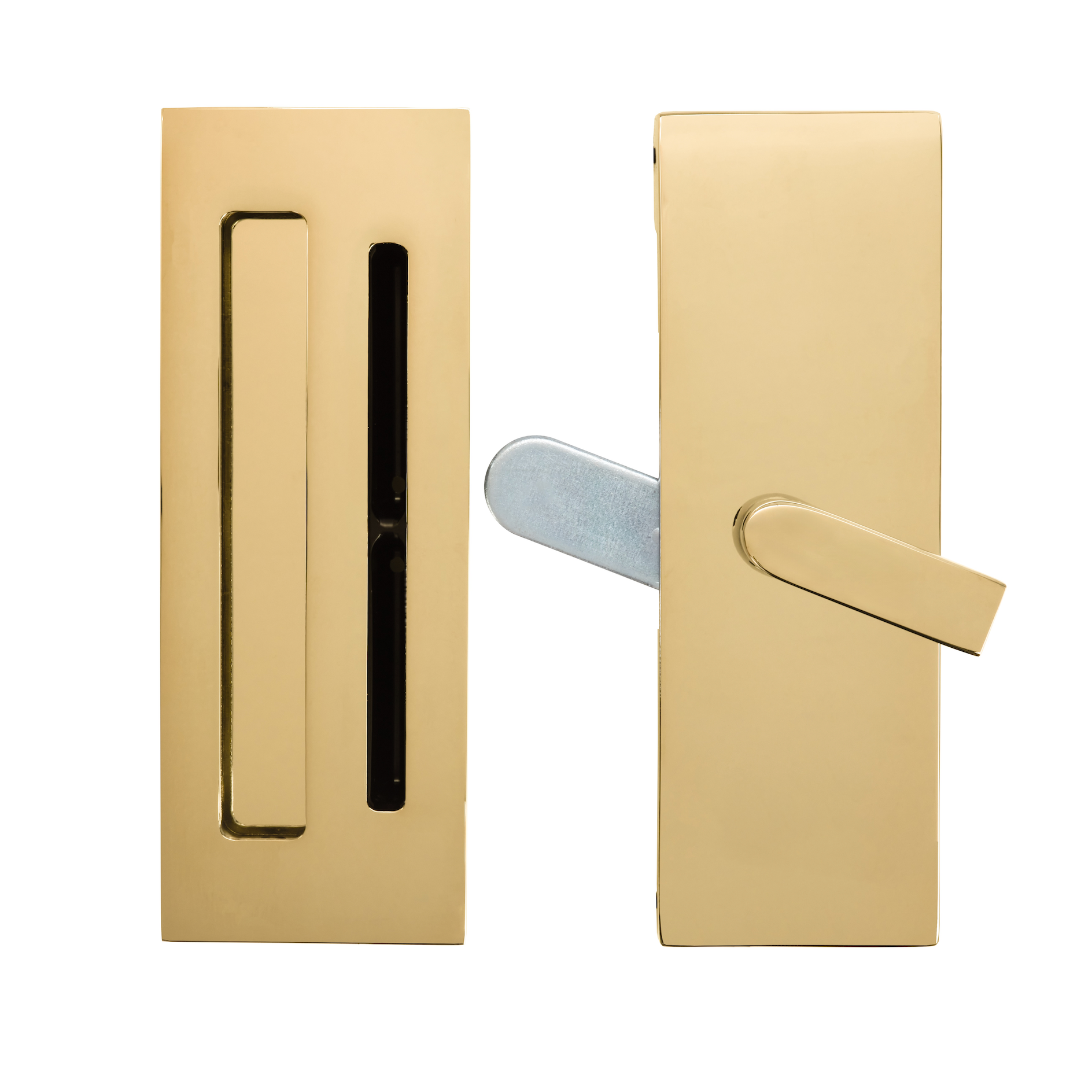 Narrow Flush Pull Barn Door Privacy Lock and Hardware for Interior Doors - Industry Hardware