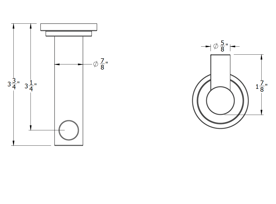 Polished Unlacquered Brass "Mod" Wall Hook - Industry Hardware