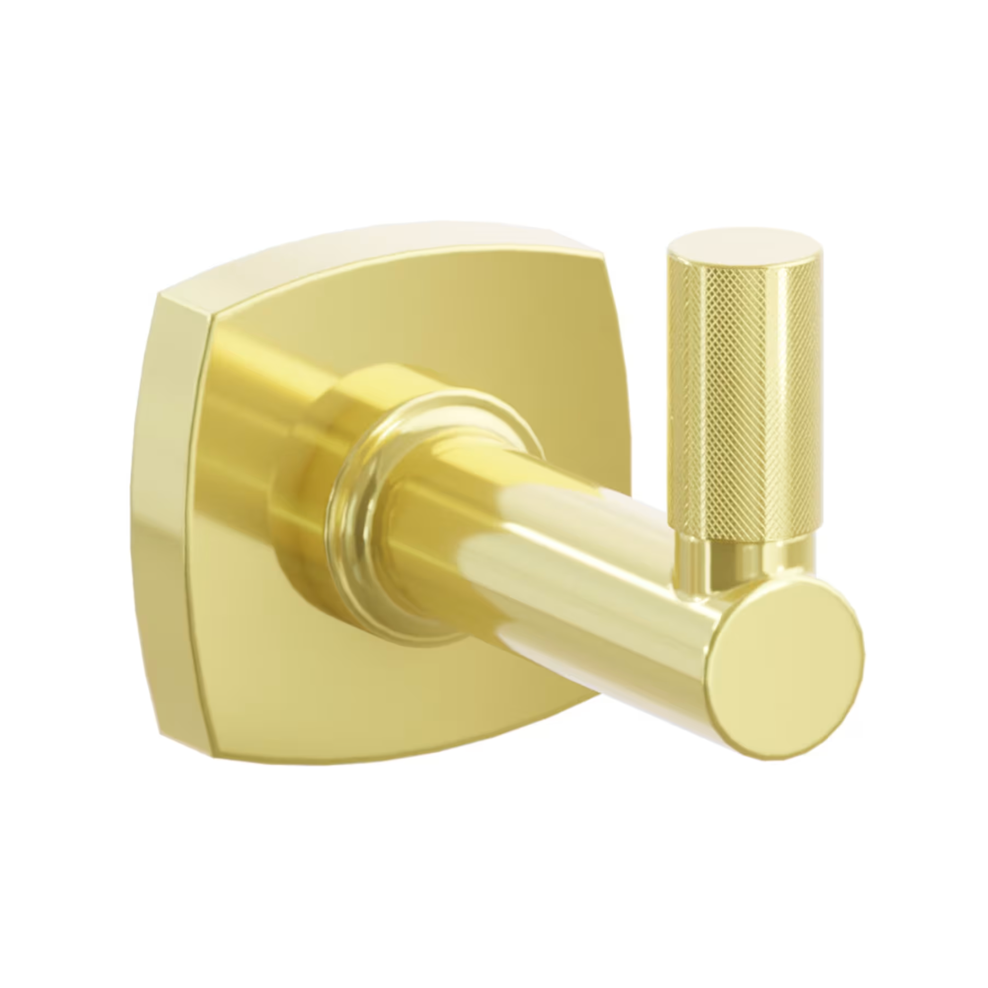 Unlacquered Brass Knurled "Converse No.1" Robe Hook - Industry Hardware
