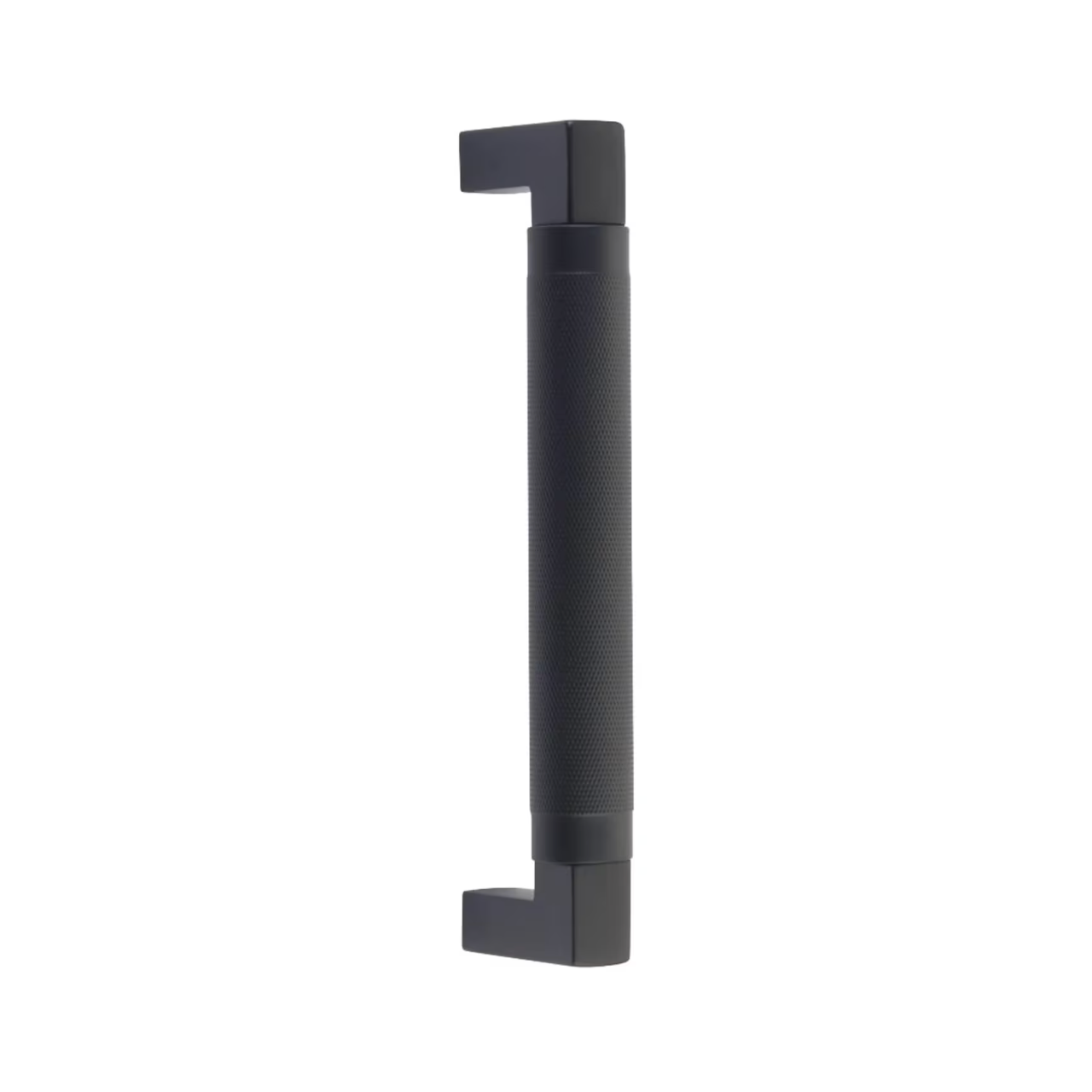 Glass Knurled "Helix" Shower Door Pull in Matte Black - Industry Hardware