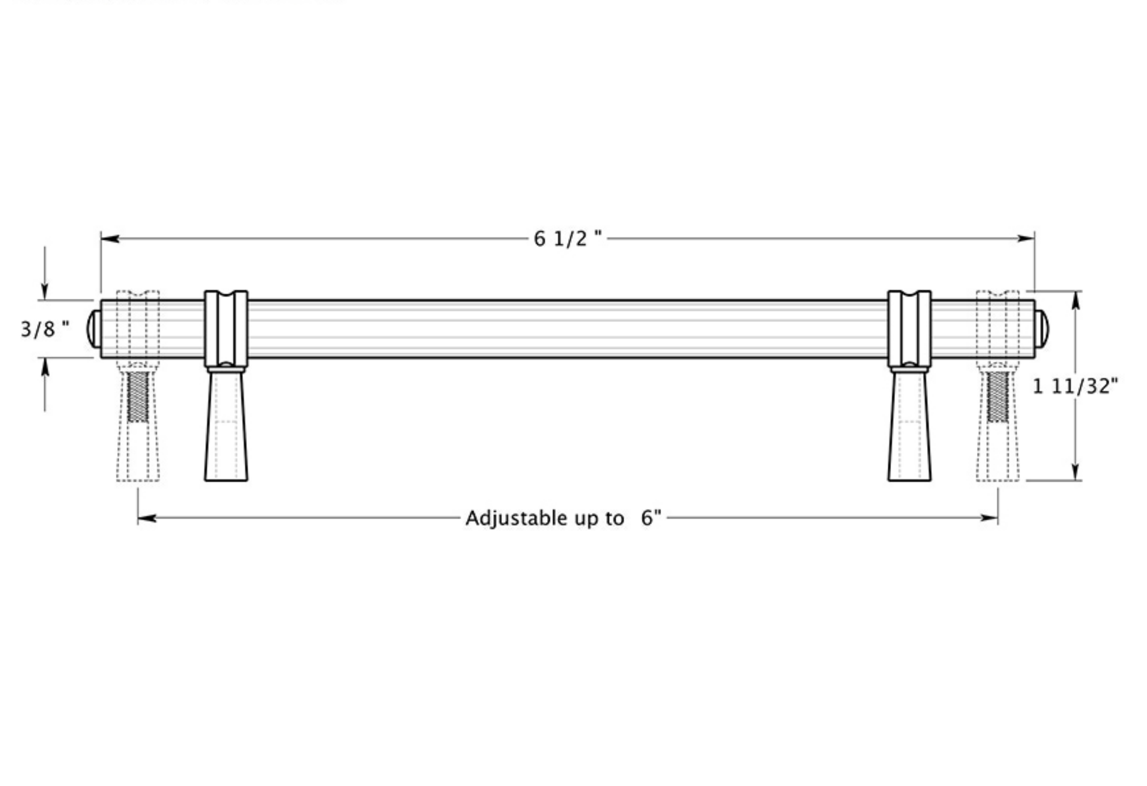 Antique Brass "Montana" Adjustable Drawer Pulls