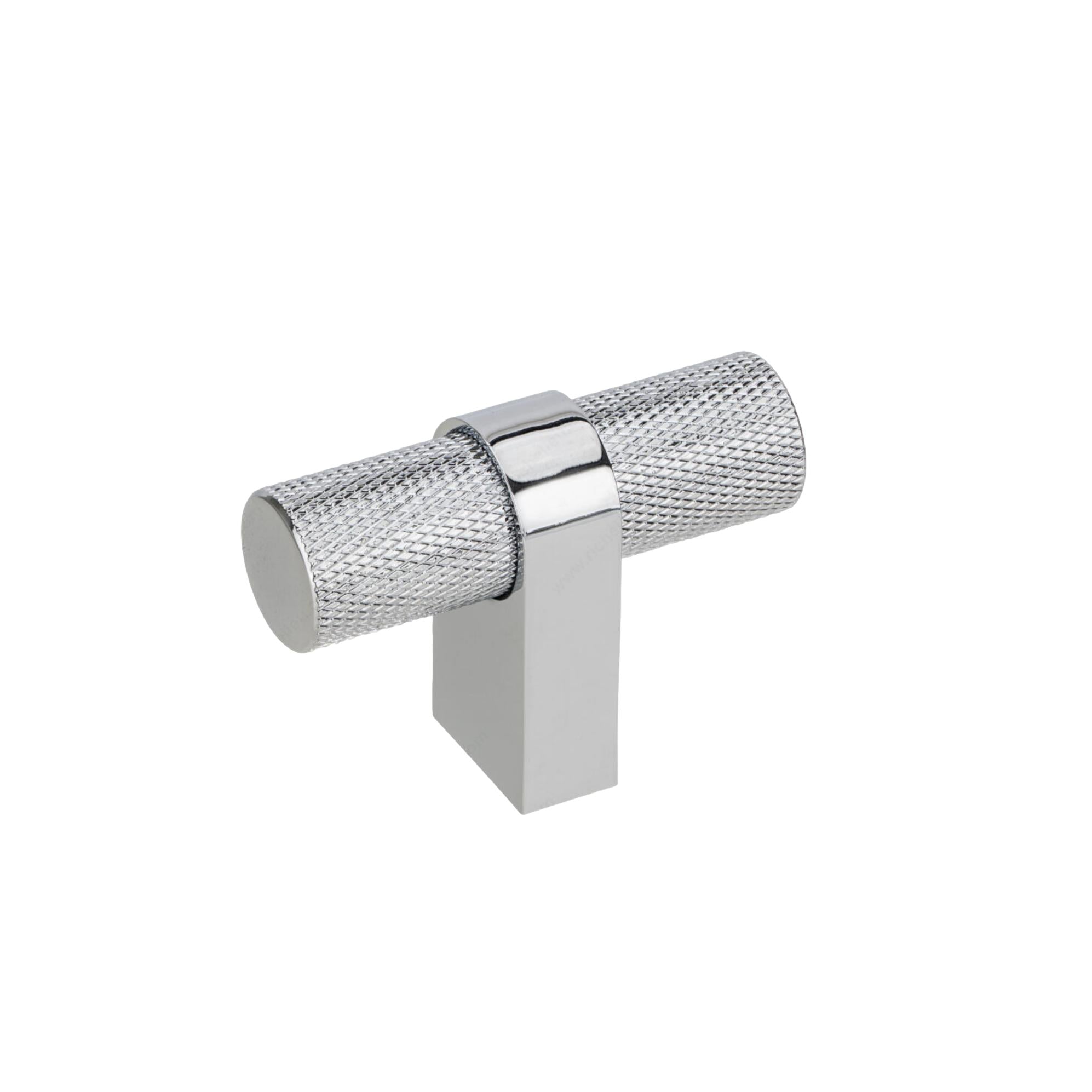 Polished Chrome "Vero" Knurled Texture Cabinet Knob and Drawer Pull