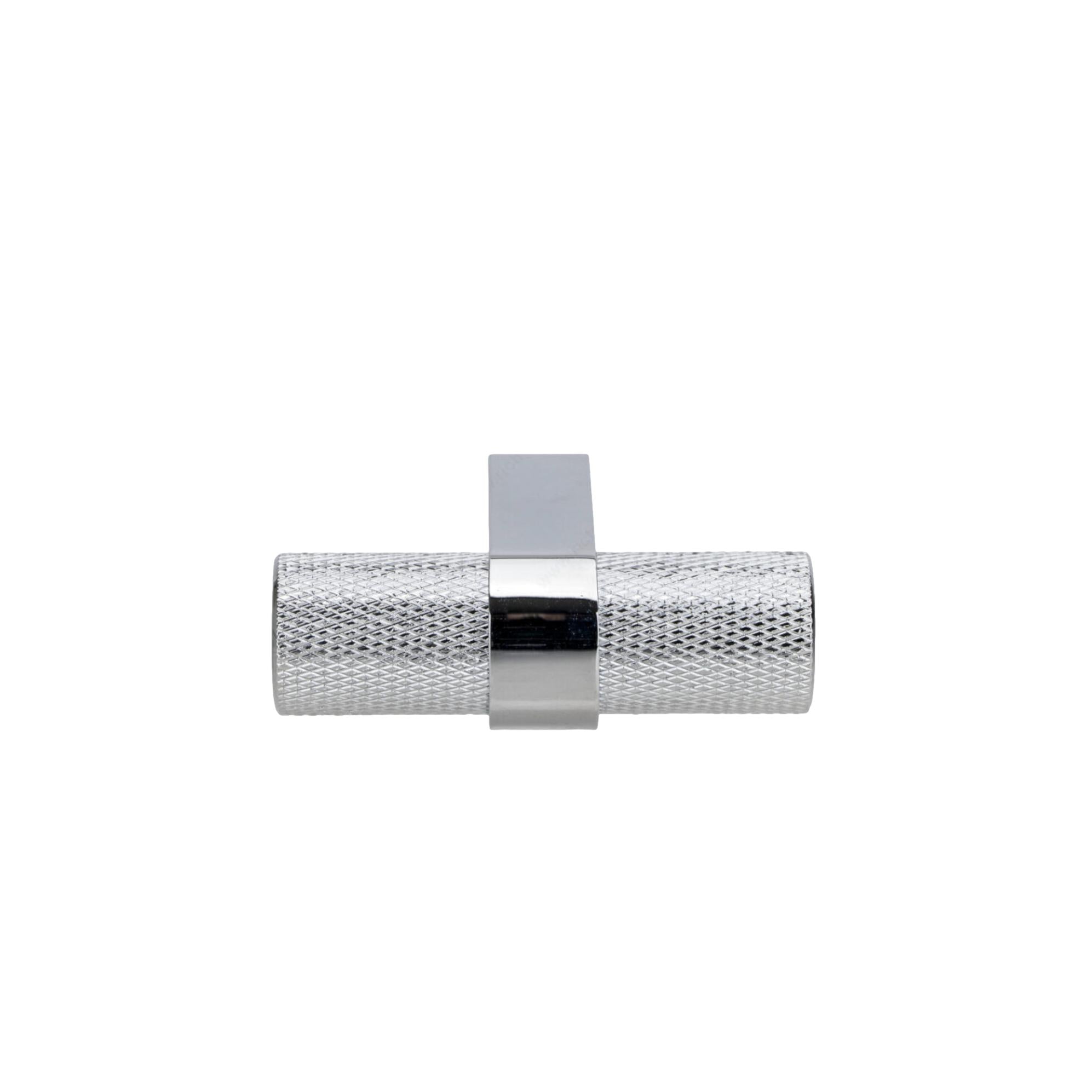 Polished Chrome "Vero" Knurled Texture Cabinet Knob and Drawer Pull