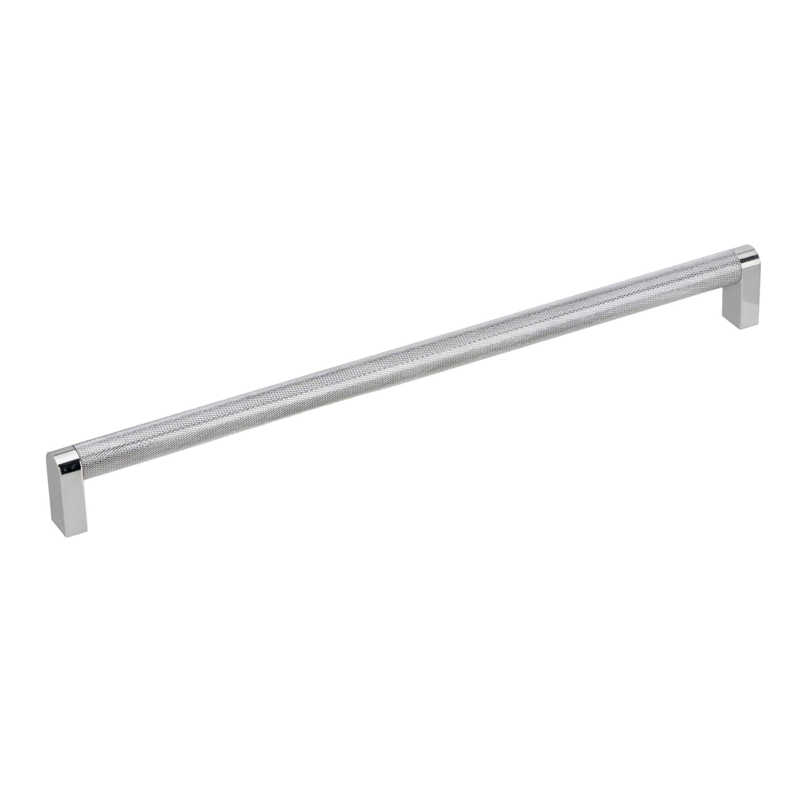 Polished Chrome "Vero" Knurled Texture Cabinet Knob and Drawer Pull