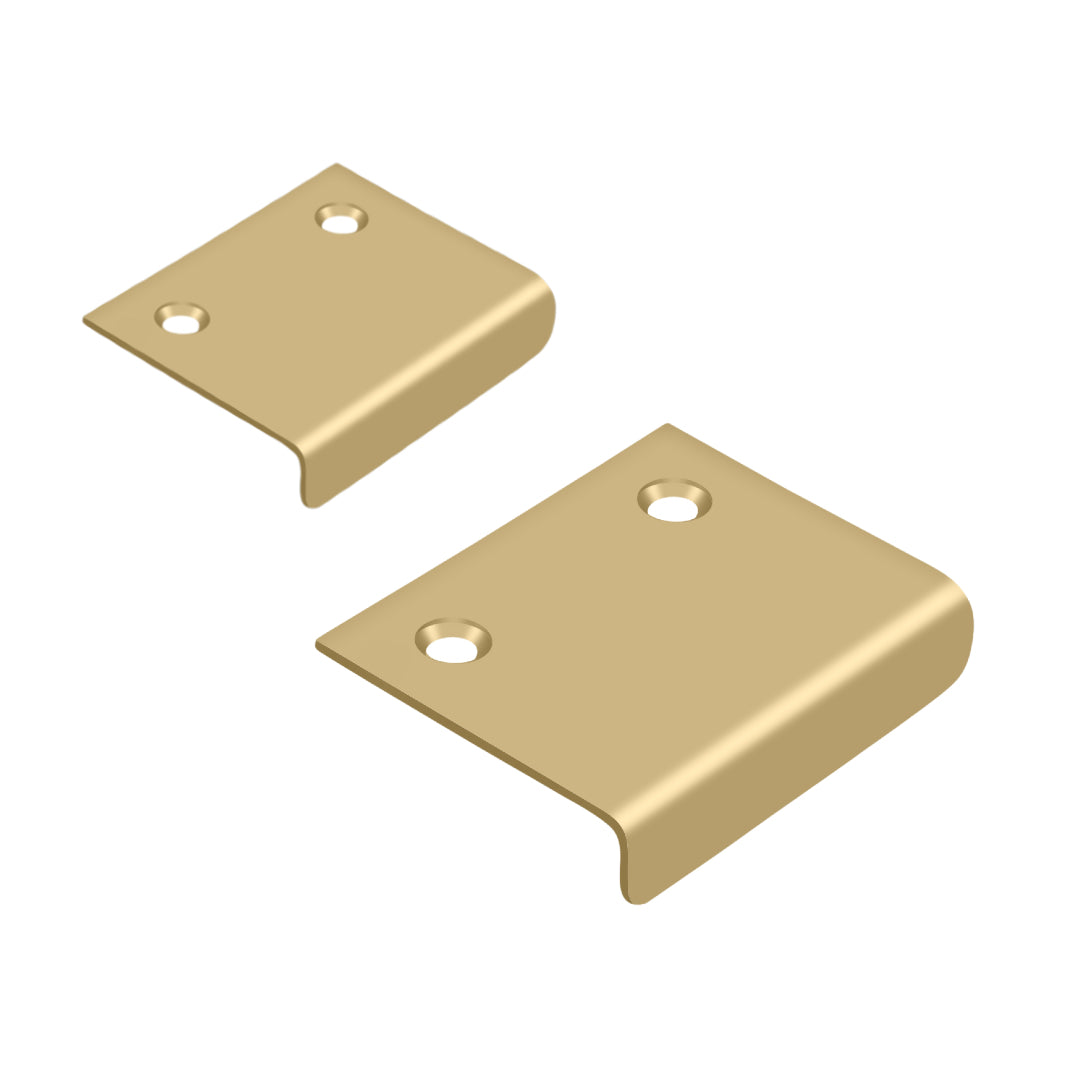 Satin Brass "Forme" Edge Drawer Pulls - Industry Hardware