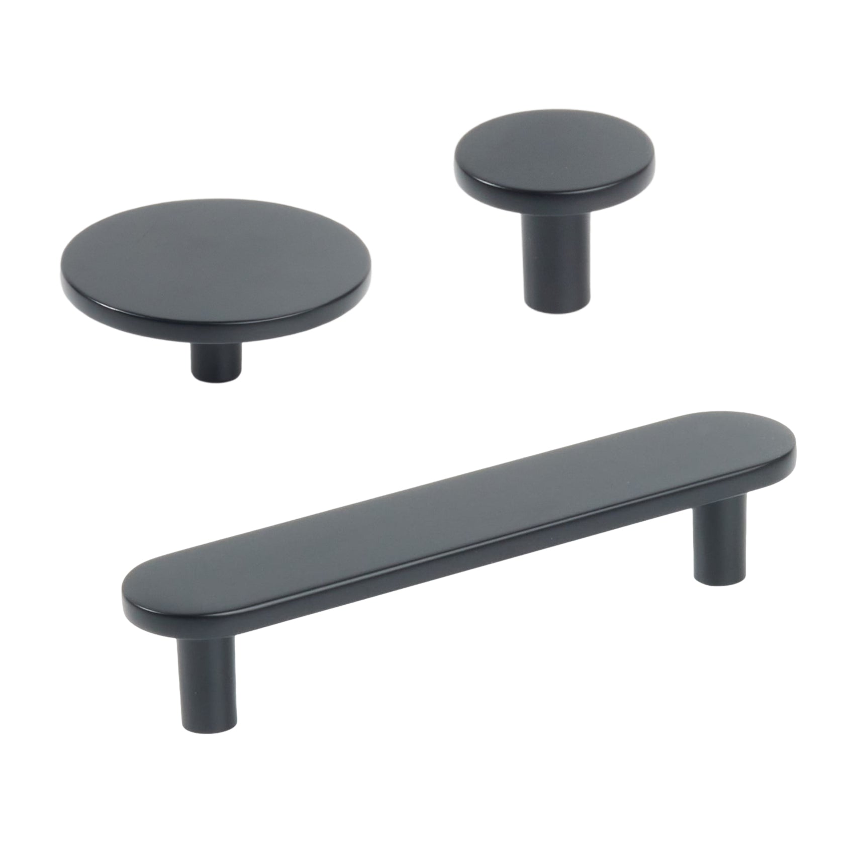 Matte Black "Arlow" Drawer Pulls and Cabinet Knobs