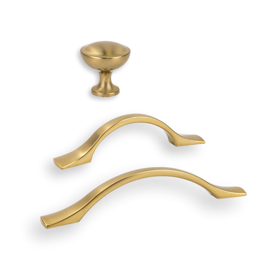 Champagne Bronze "Tina" Cabinet Knob and Drawer Pulls - Industry Hardware
