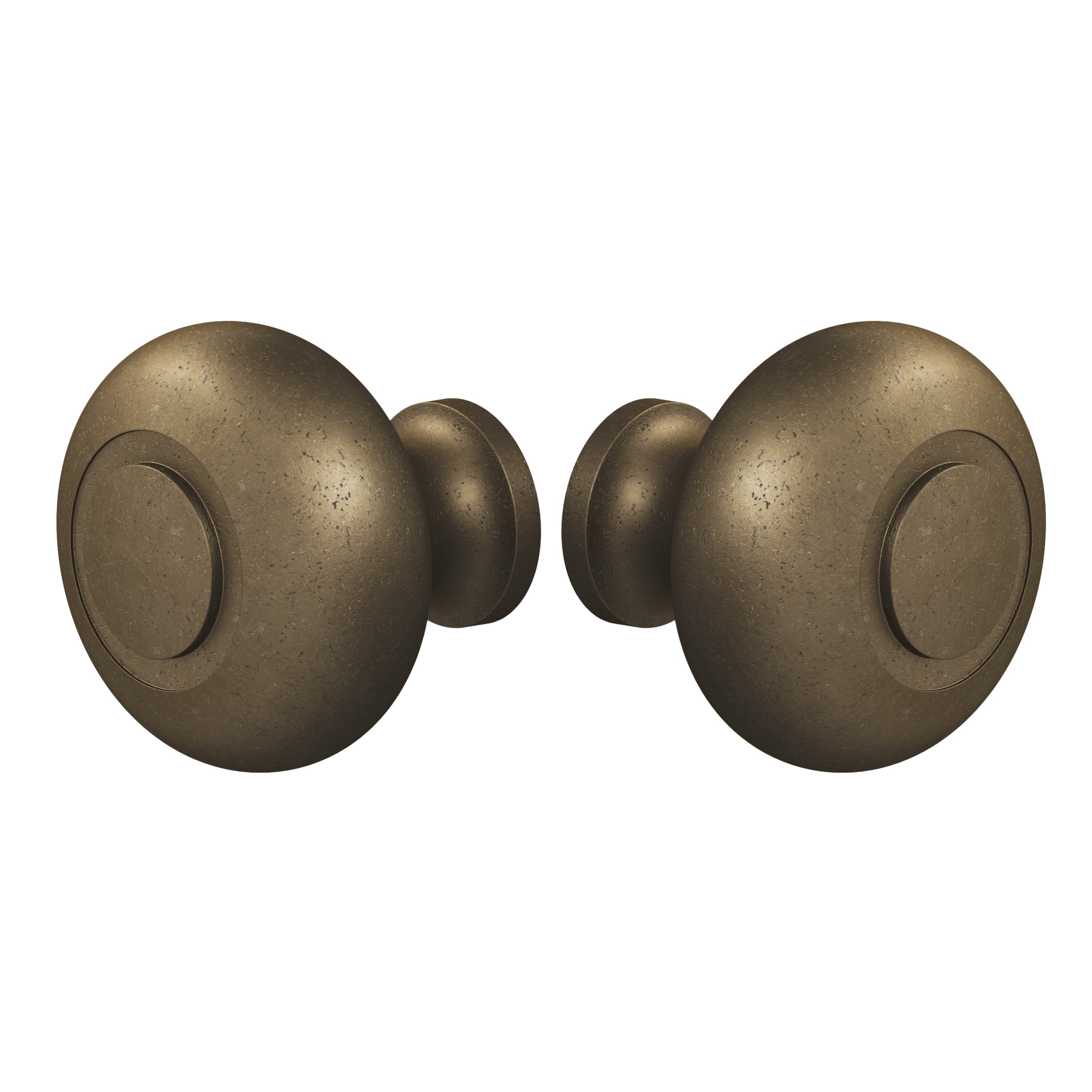 Round Distressed Bronze "Fina" Glass Shower Knob