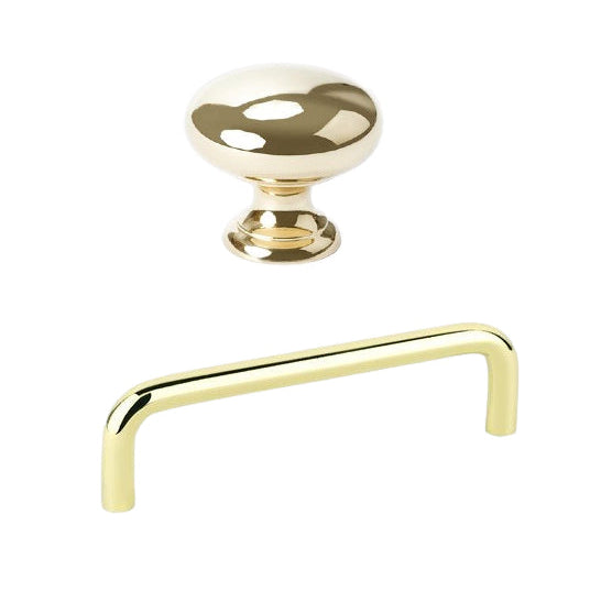 Wire Mid-Century "Peggy" Polished Brass Drawer Pulls