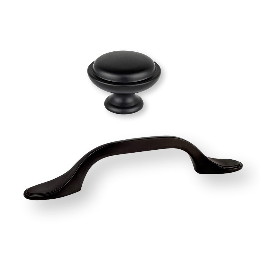 Matte Black "Sunny" Cabinet Knob and Drawer Pull