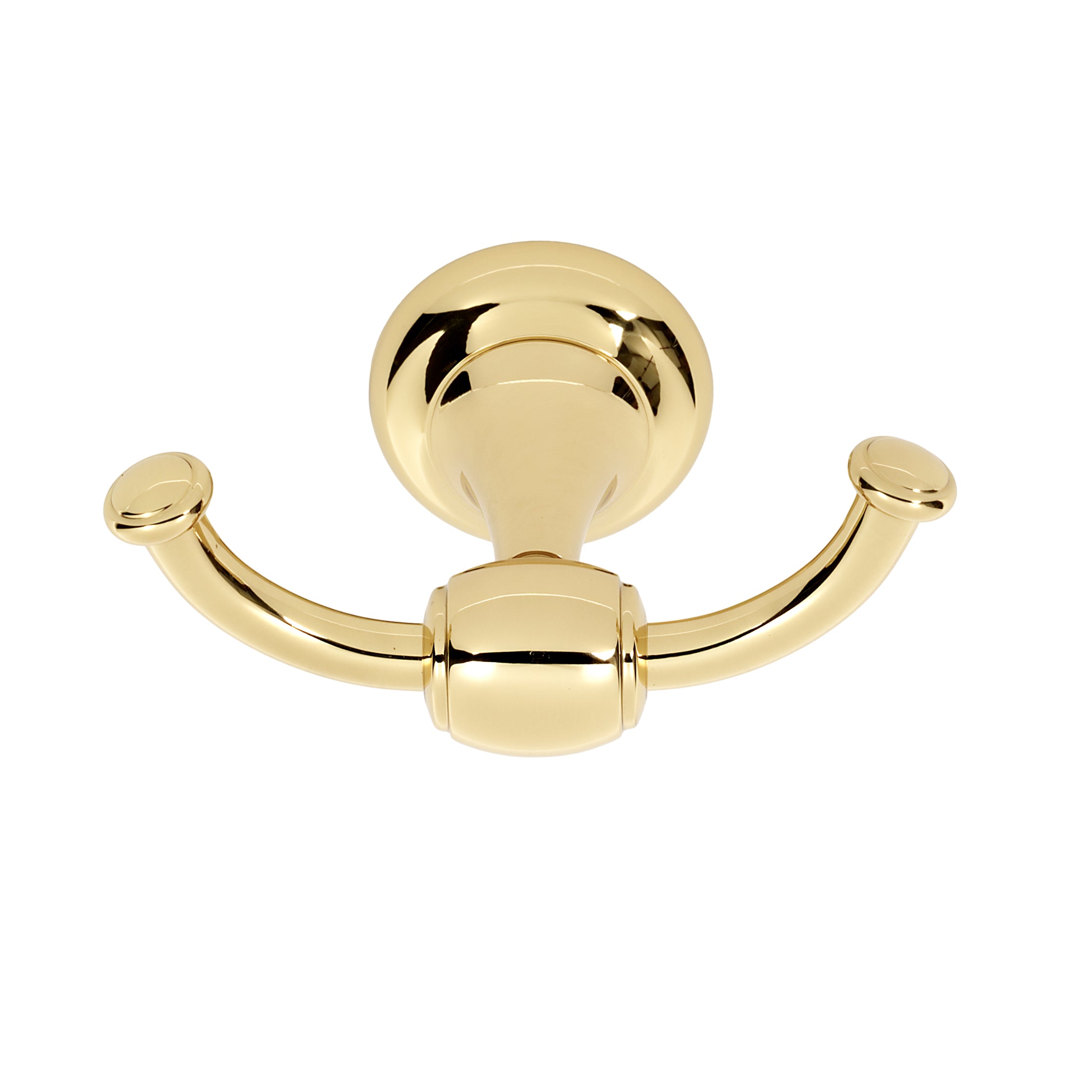 Alno A6684 Royale Double Robe Hook - Unlacquered Brass