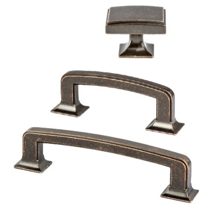 Distressed Bronze "Liana" Drawer Pulls and Knobs for Cabinets and Furniture - Industry Hardware