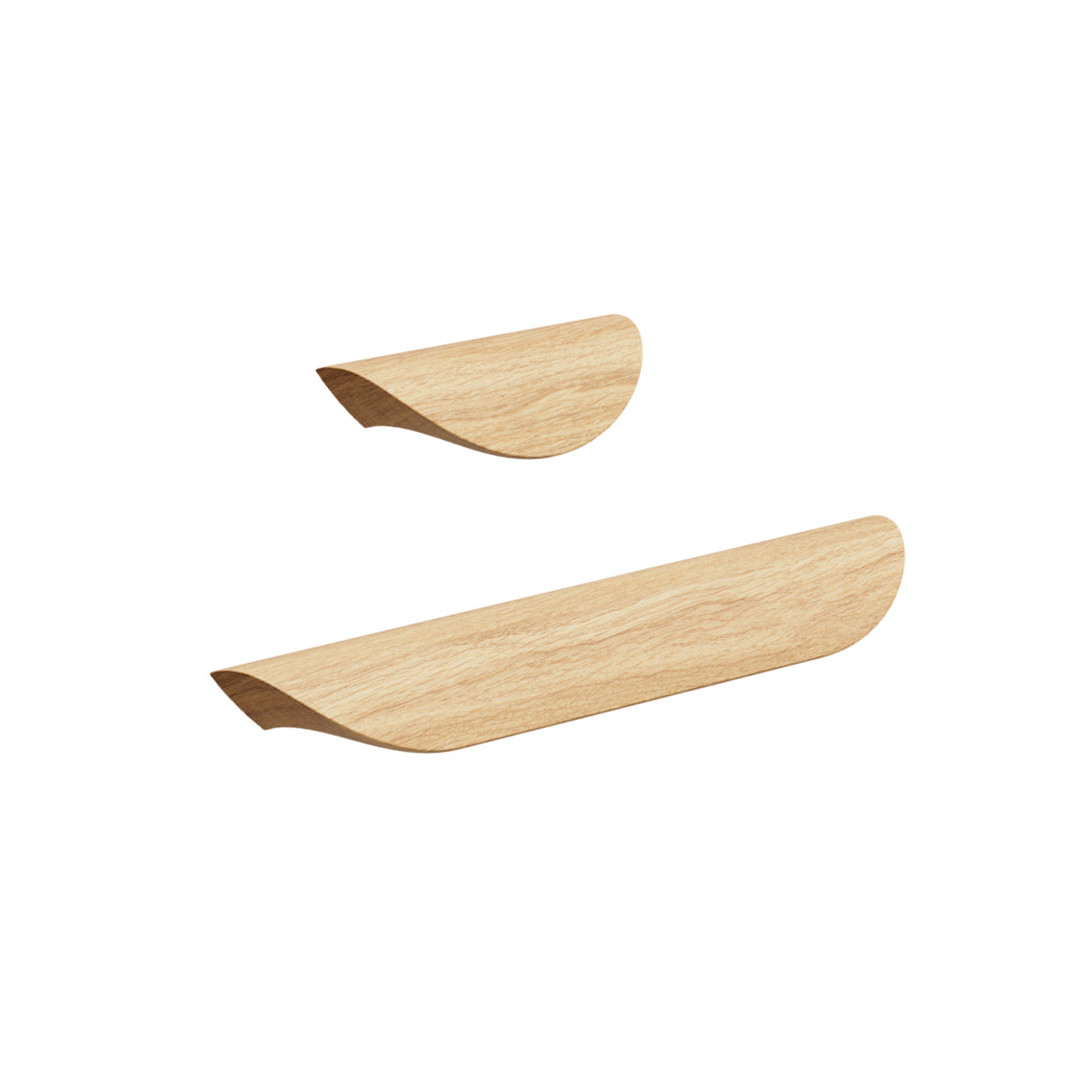 Lacquered Oak Wood "Archive" Tab Drawer Pulls - Industry Hardware