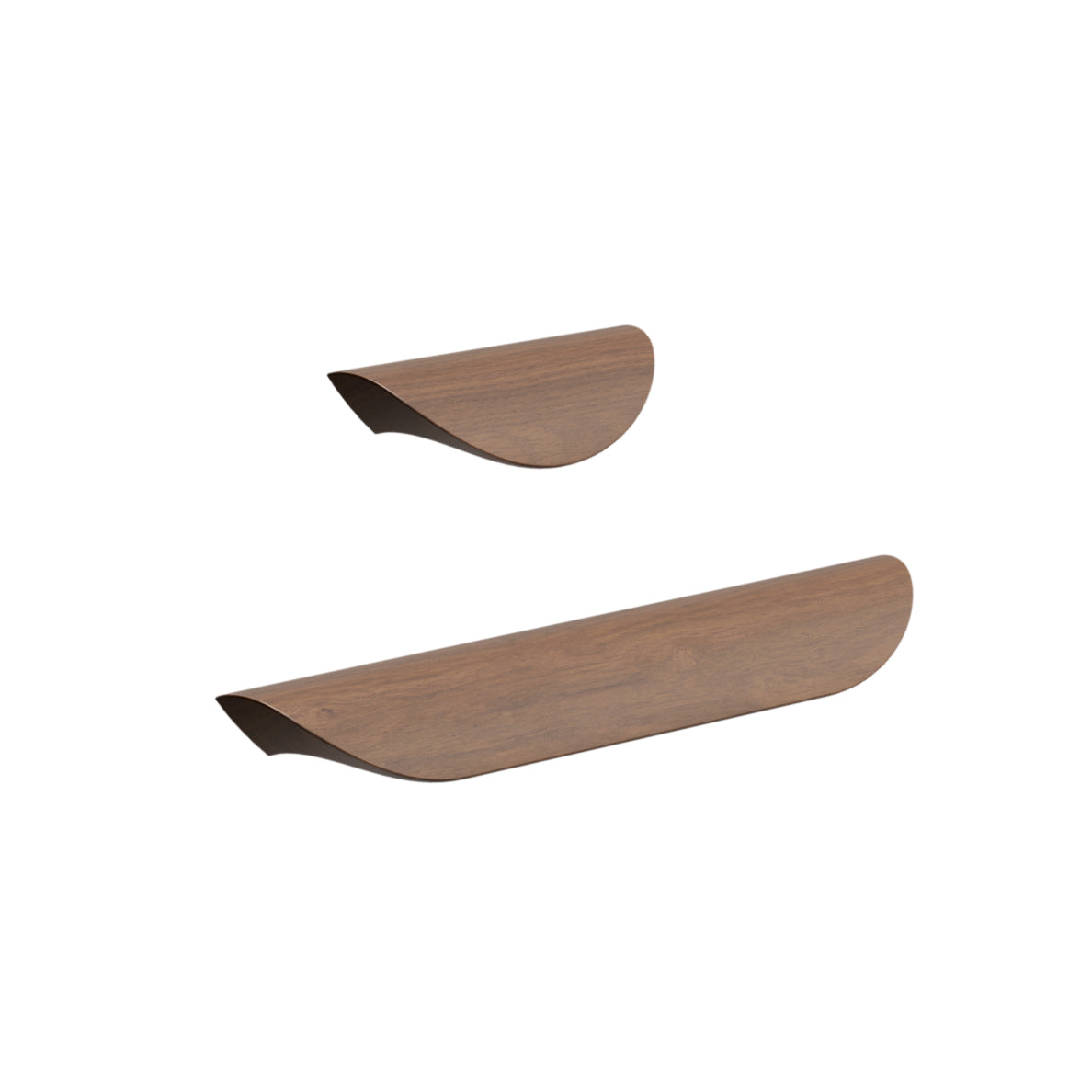 Lacquered Walnut Wood "Archive" Tab Drawer Pulls - Industry Hardware