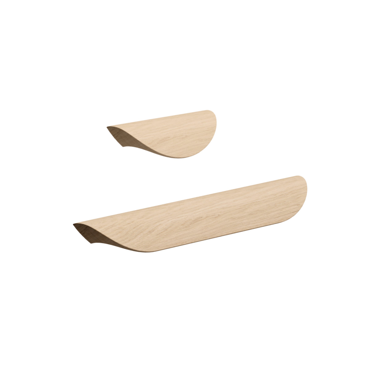 Unlacquered Oak Wood "Archive" Tab Drawer Pulls - Industry Hardware