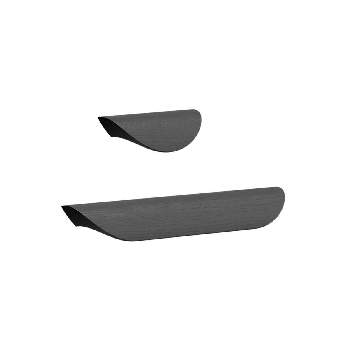 Lacquered Black Wood "Archive" Tab Drawer Pulls - Industry Hardware