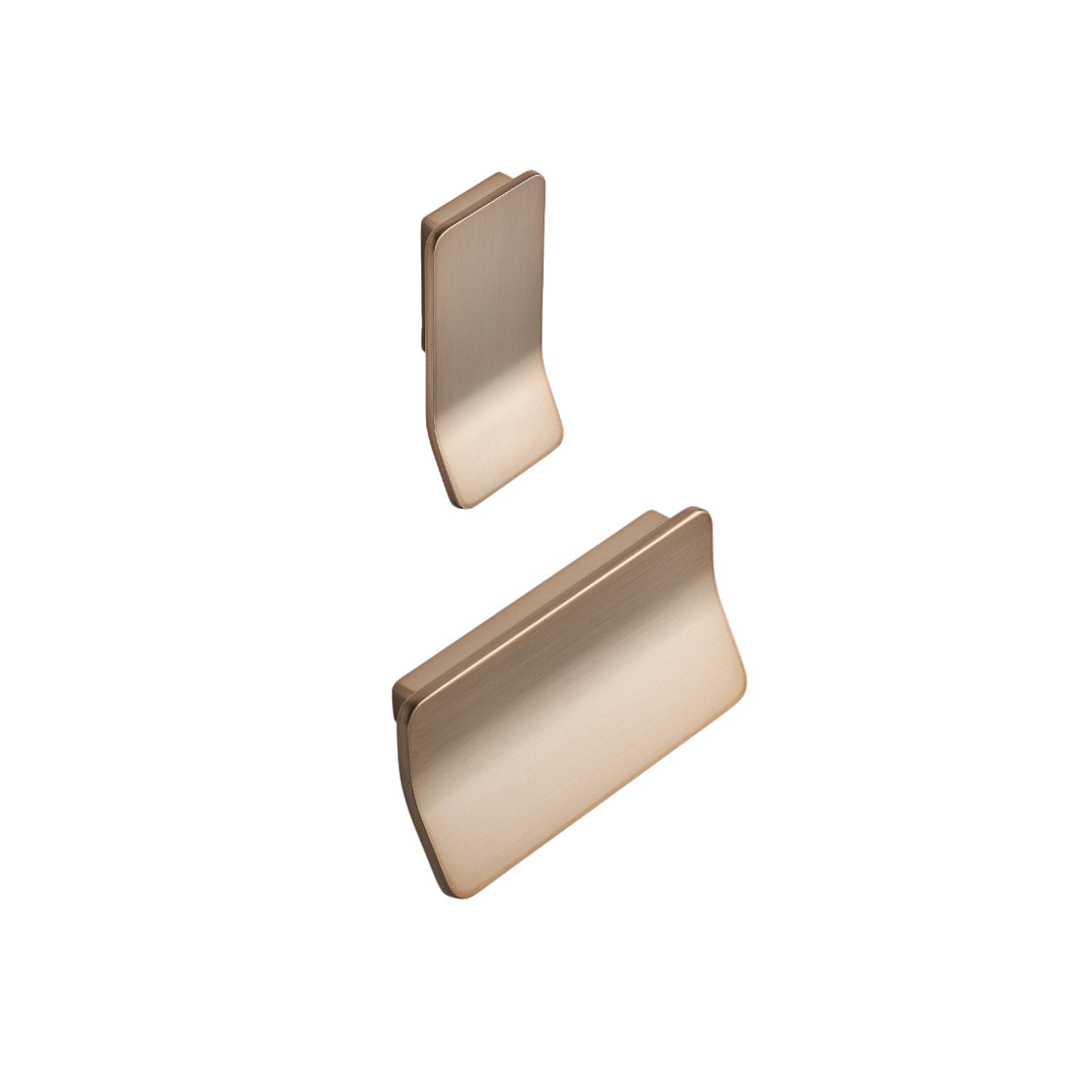 Brushed Bronze "Leaf" Tab Drawer Pulls - Industry Hardware
