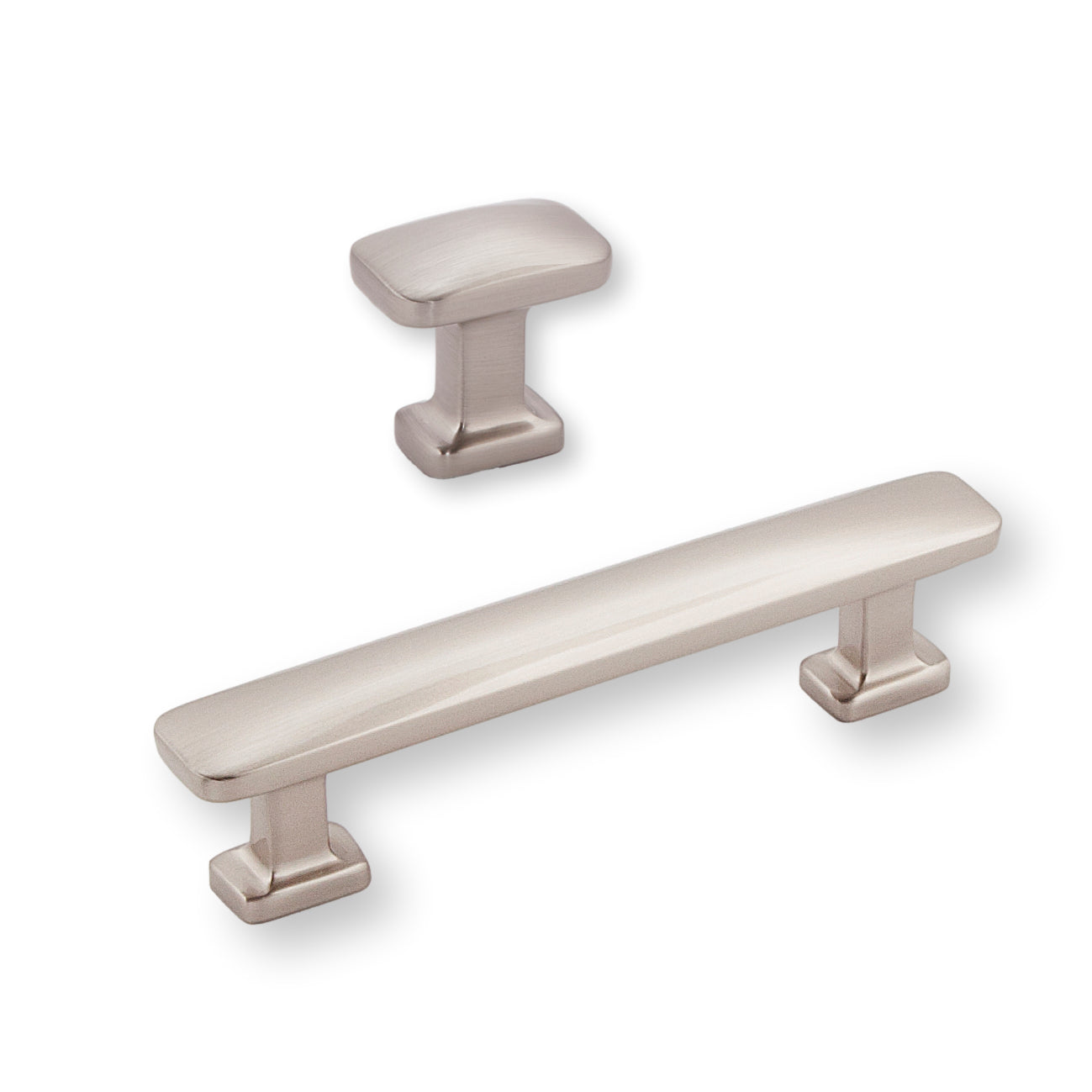 Satin Nickel "Vive" Cabinet Knobs and Drawer Pulls