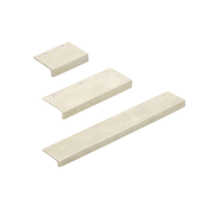 Rustic White Bronze "Selina" Tab Edge Finger Drawer Pulls - Industry Hardware
