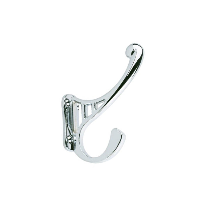 Polished Chrome "Flair" Wall Coat Bathroom Hook - Industry Hardware