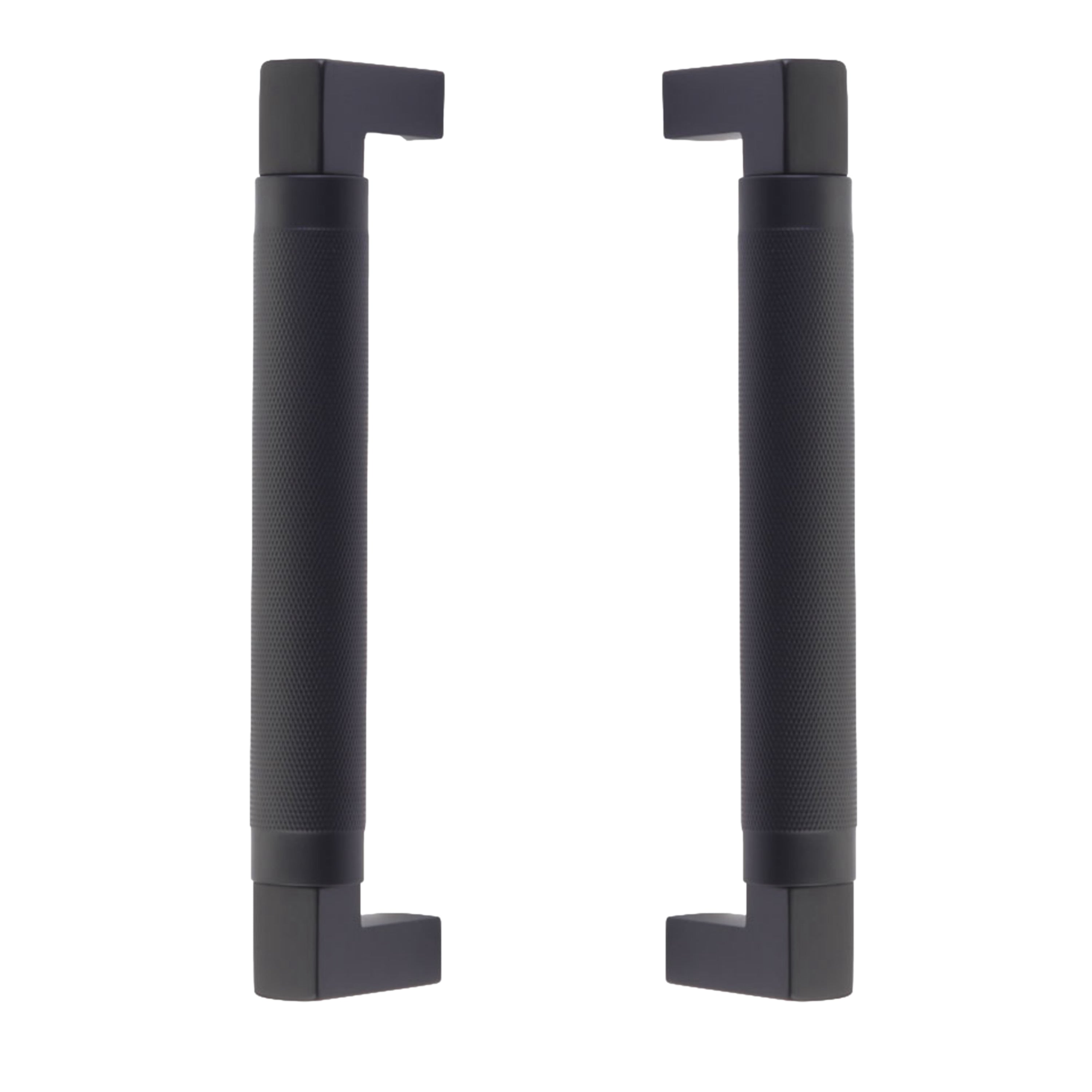 Back to Back "Helix" Door Pull in Matte Black Hardware for Interior Sliding and Barn Doors - Industry Hardware