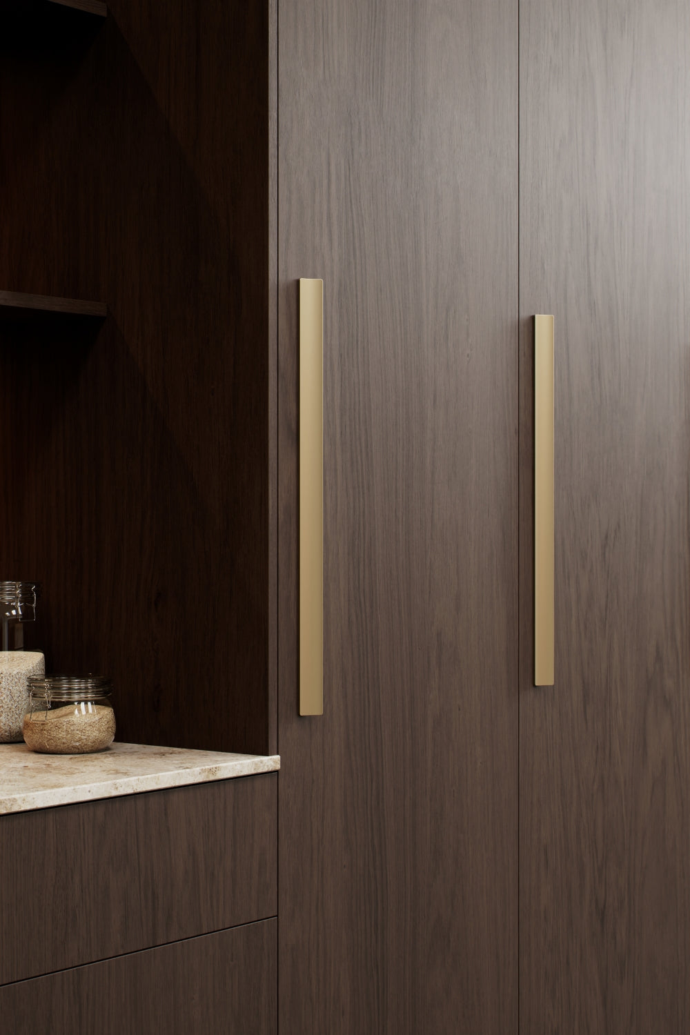 Brushed Bronze "Ciel" Tab Drawer Pulls - Industry Hardware