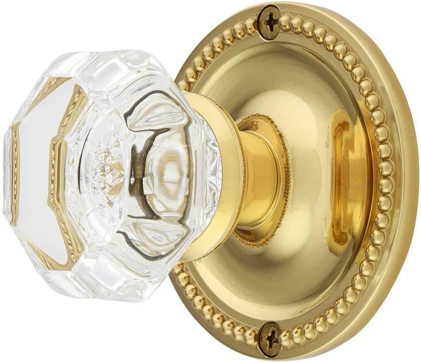 Unlacquered Brass Glass Door Knob - Industry Hardware