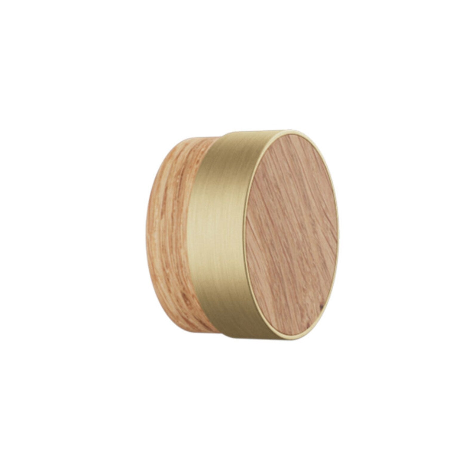 Oak, Walnut, Black and Brass "Radio" Round Cabinet Knobs - Industry Hardware