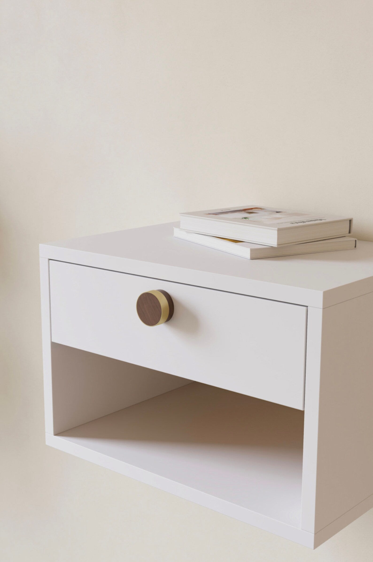 Oak, Walnut, Black and Brass "Radio" Round Cabinet Knobs - Industry Hardware