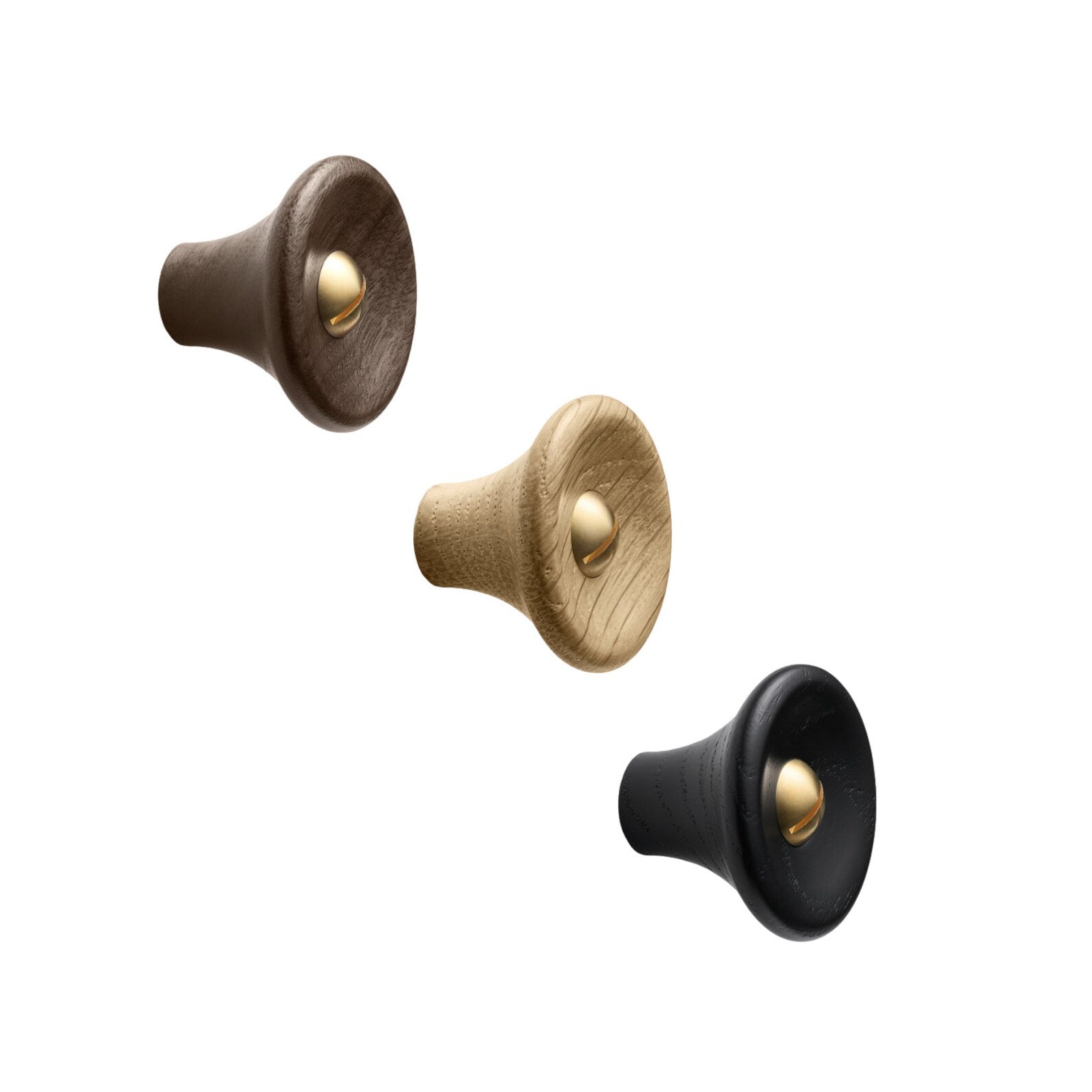Brass Oak, Walnut, Black "Recta"  Round Cabinet Knobs - Industry Hardware