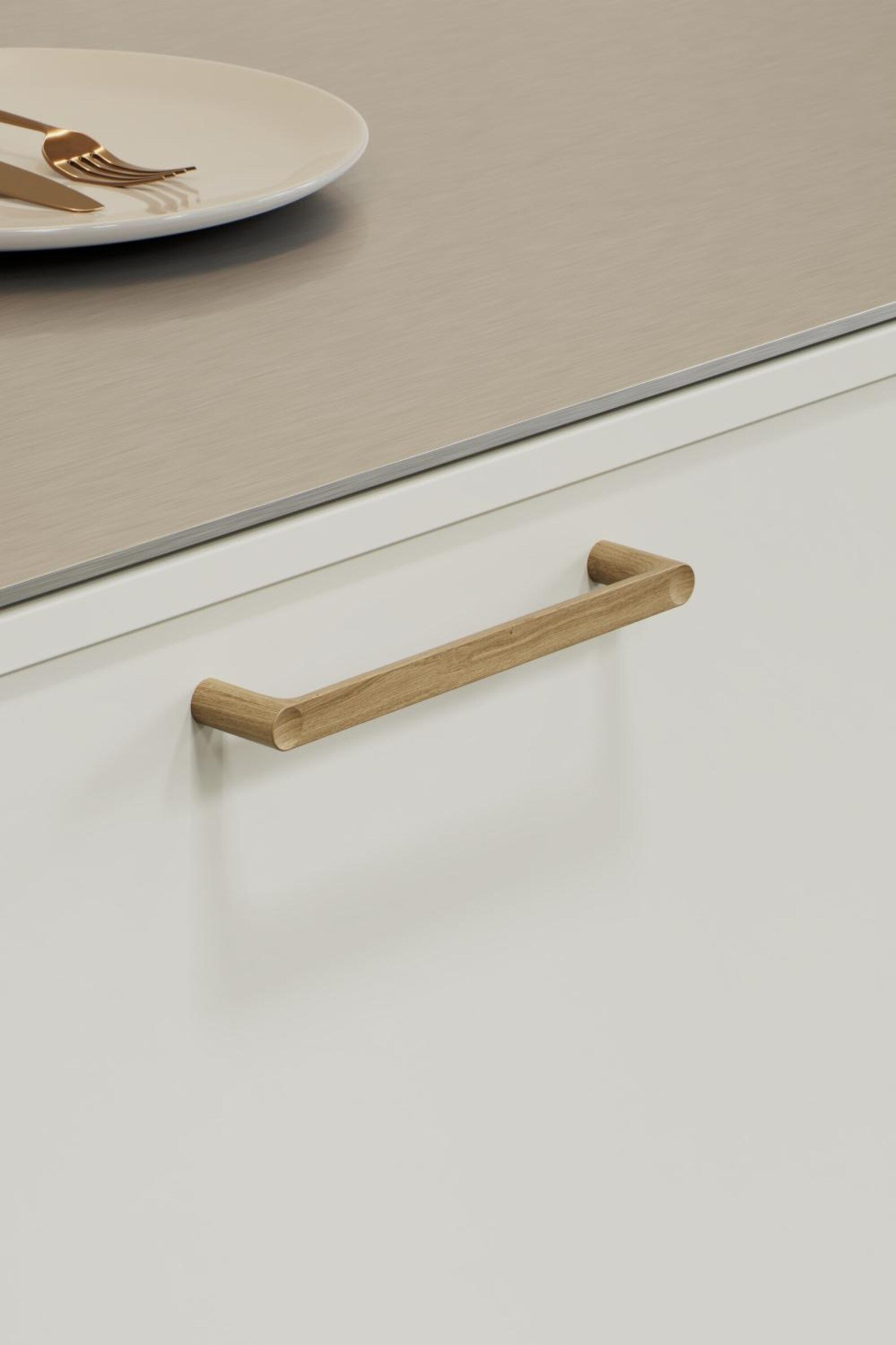 Lacquered Oak Wood "Punto" Cabinet Knob and Drawer Pulls - Industry Hardware