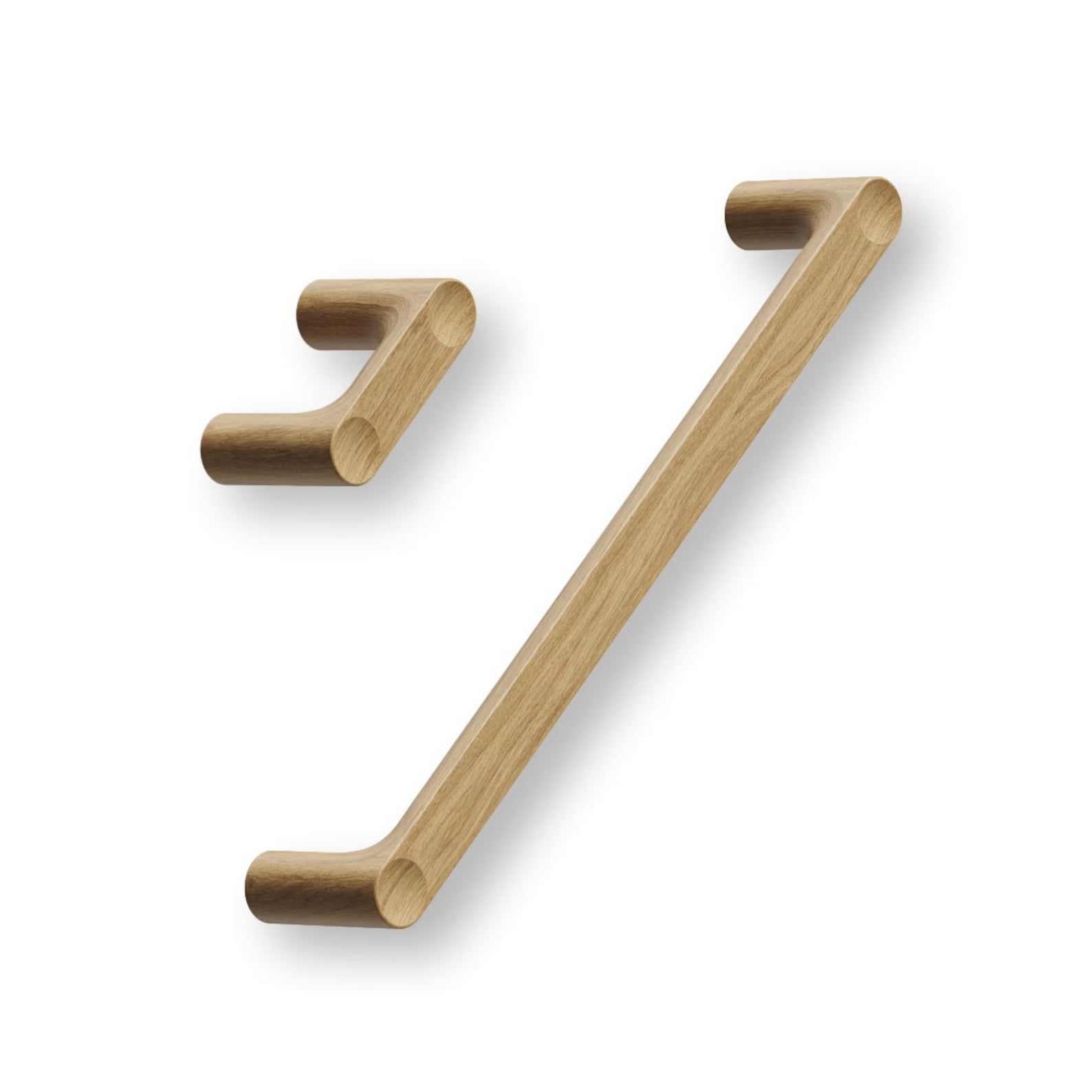 Lacquered Oak Wood "Punto" Cabinet Knob and Drawer Pulls - Industry Hardware