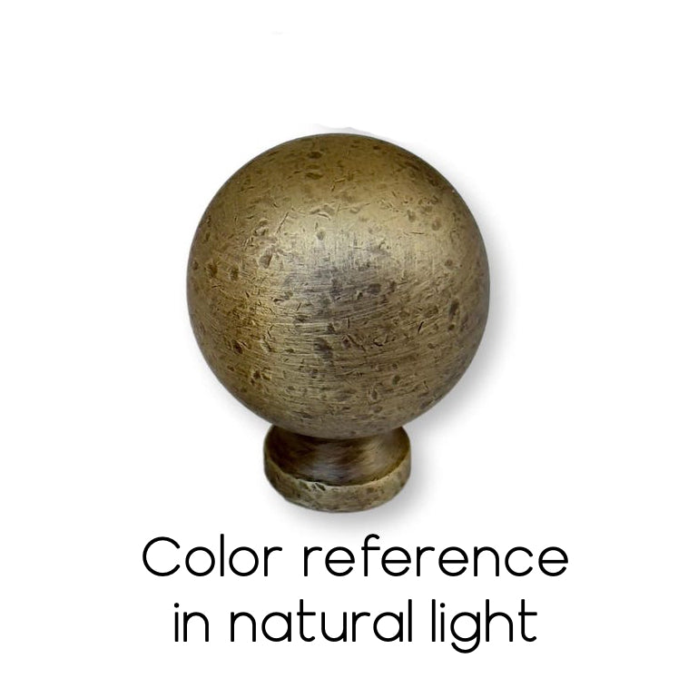 Distressed Brass "Fia" Round Glass Shower Knob