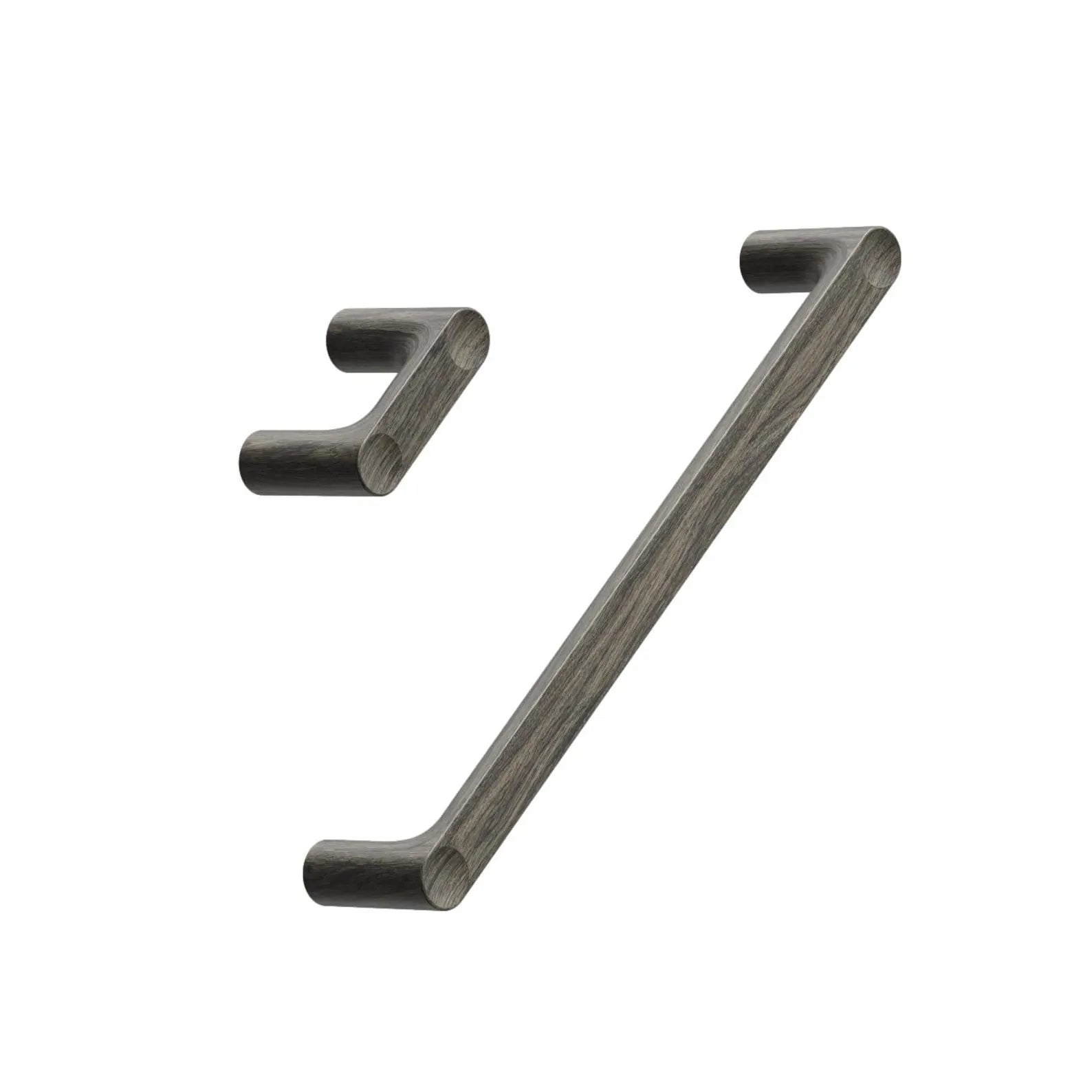 Dark Oak Lacquered Wood "Punto" Cabinet Knob and Drawer Pulls - Industry Hardware