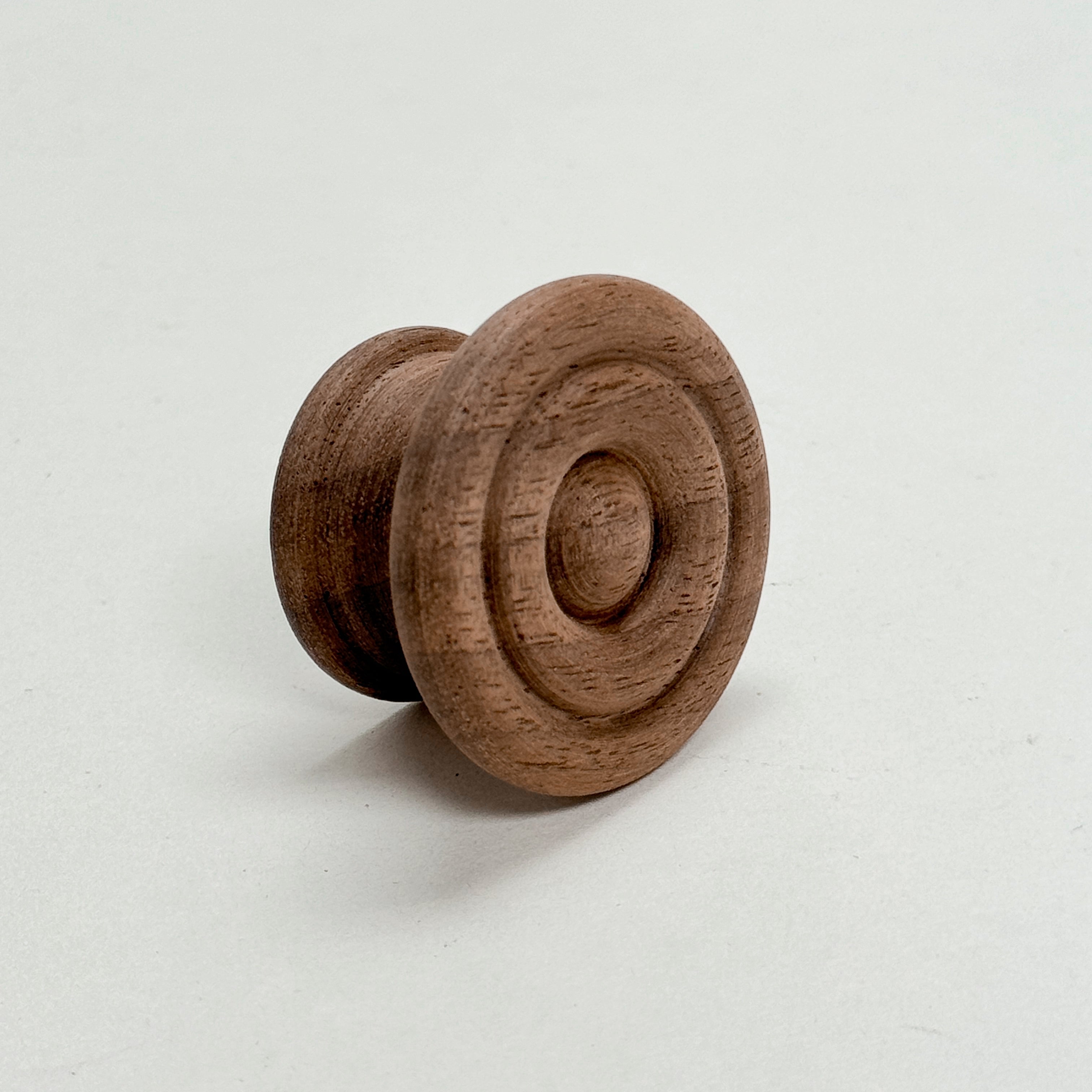 Round Walnut Cabinet Knob "Palmer" Wood Knob - Forge Hardware Studio