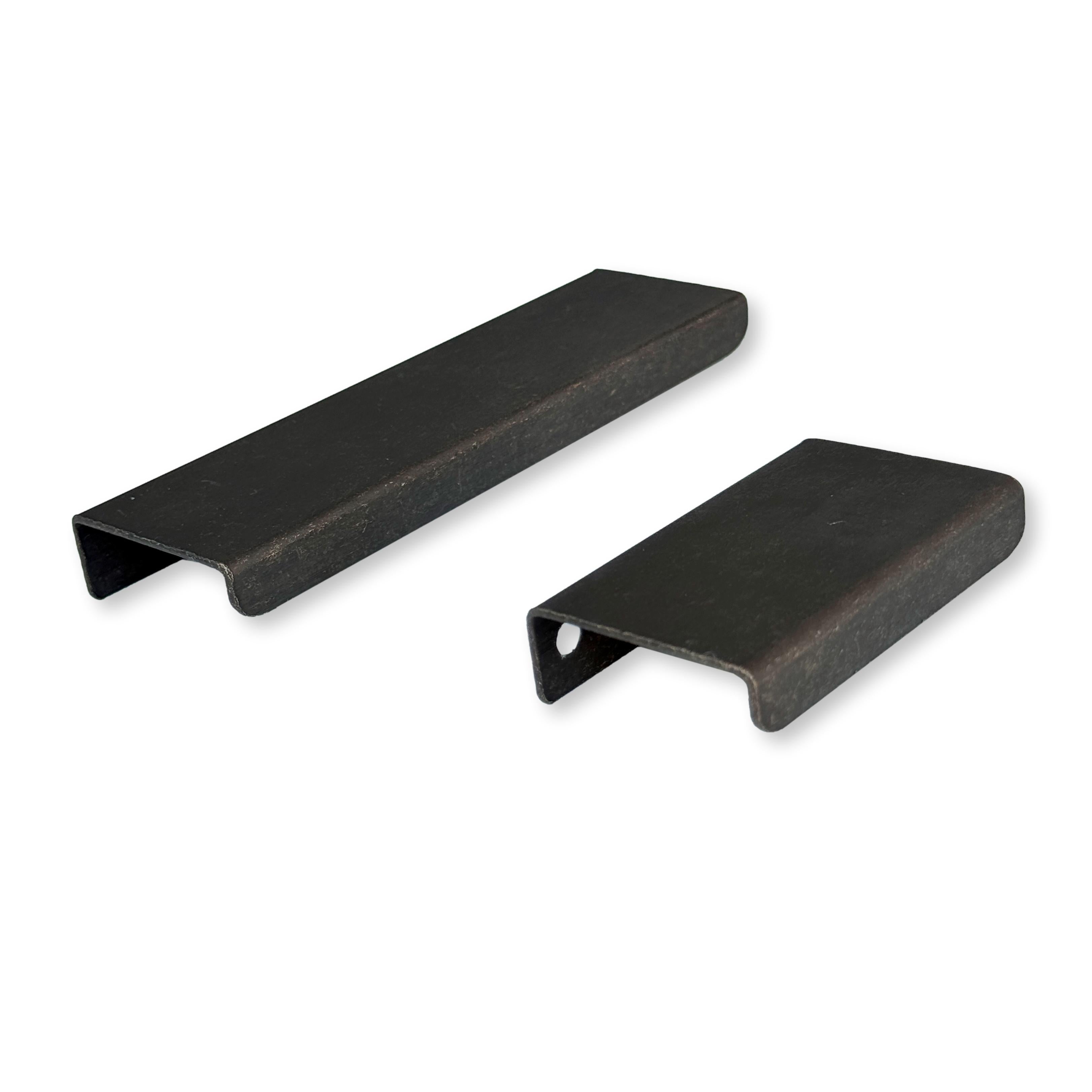 Distressed Bronze "Milenia" Edge Drawer Pulls - Industry Hardware