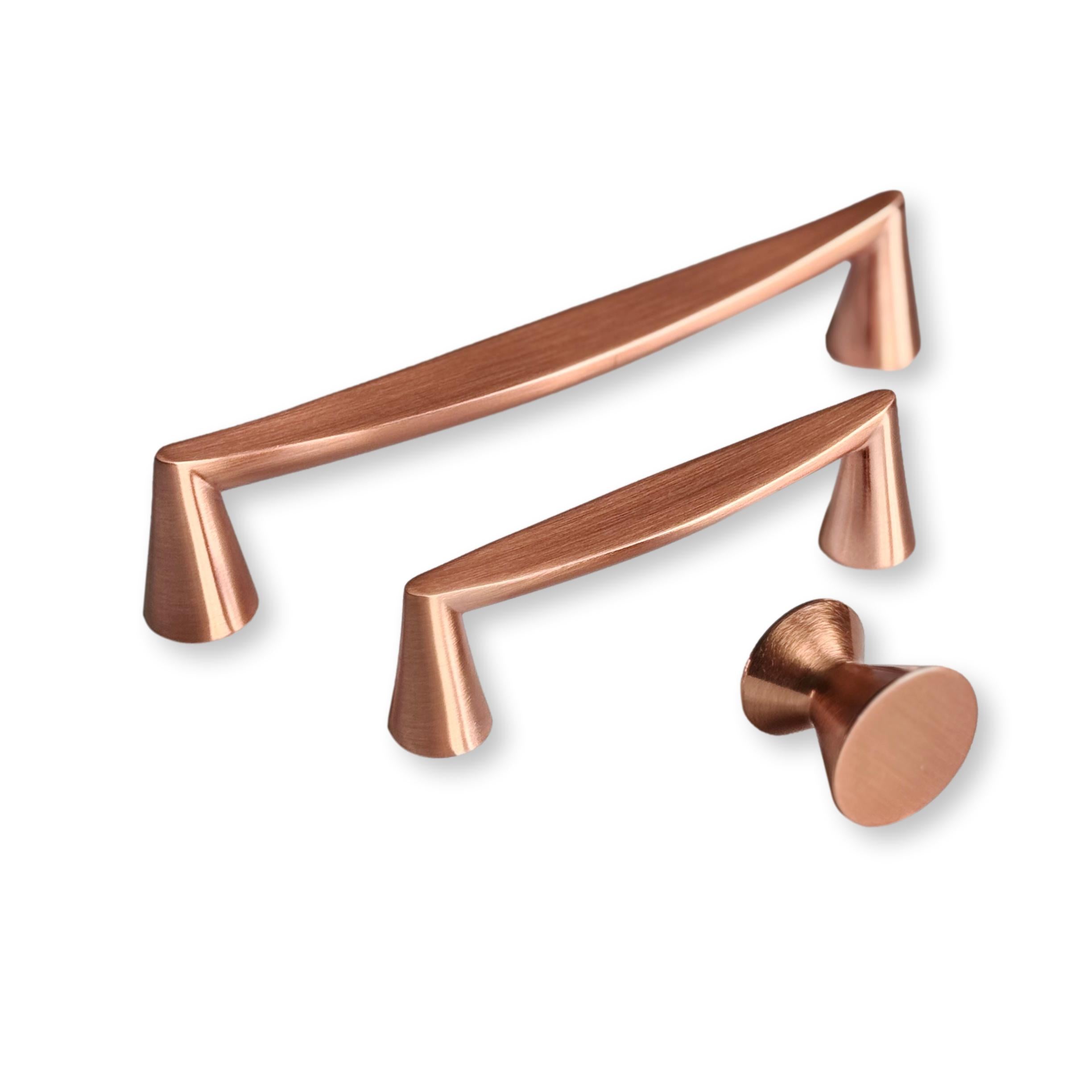 Brushed Copper "Core" Drawer Pulls and Knob