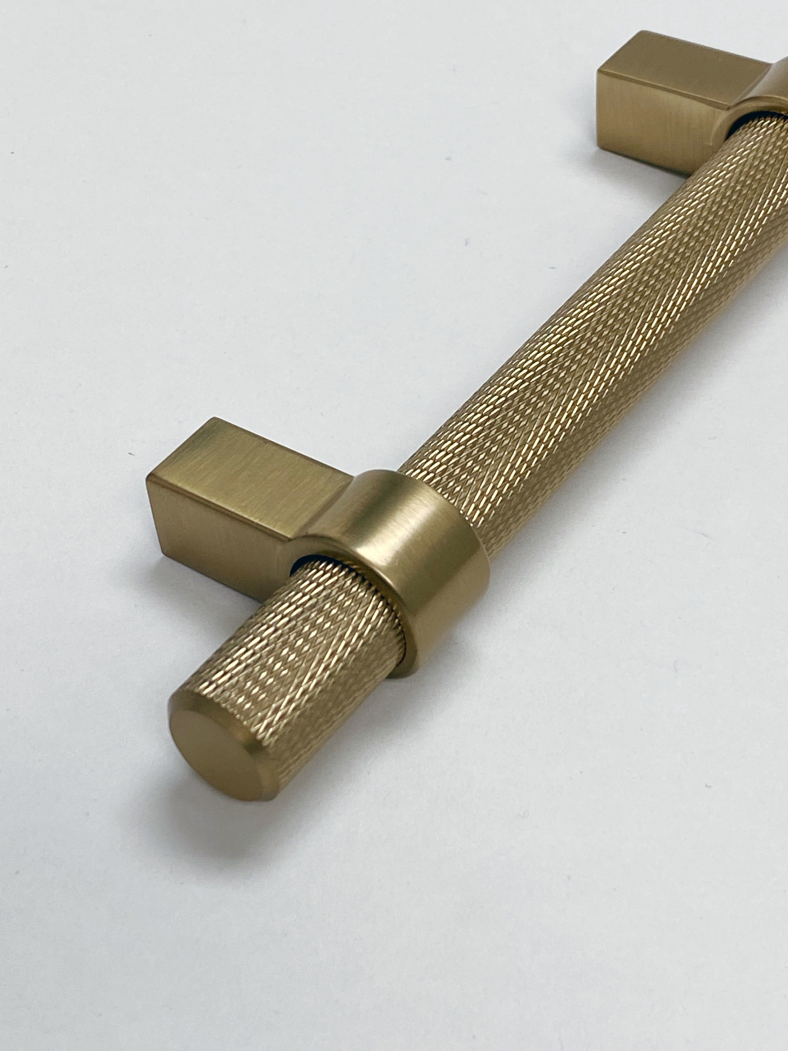 Knurled "Prelude" Champagne Bronze Cabinet Knobs and Drawer Pulls - Industry Hardware