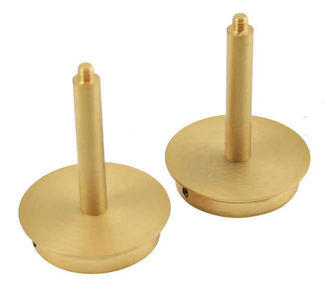 Lewis Dolin Bar Towel Bar Brackets - PAIR (Brushed Brass) 31-002 - Brass Cabinet Hardware
