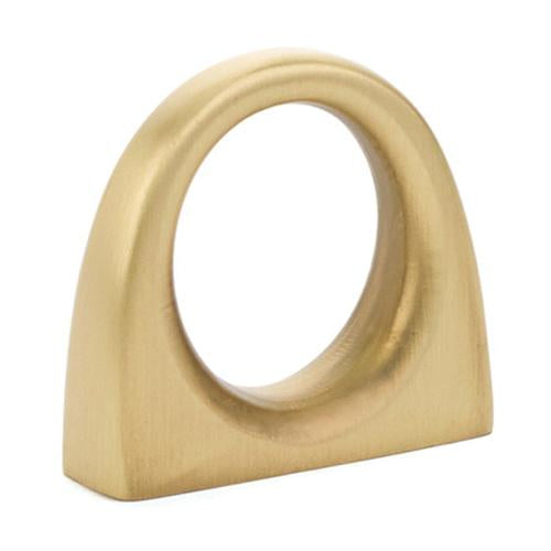 Ring Brass Bridge Cabinet Knob in Satin Brass | Knobs