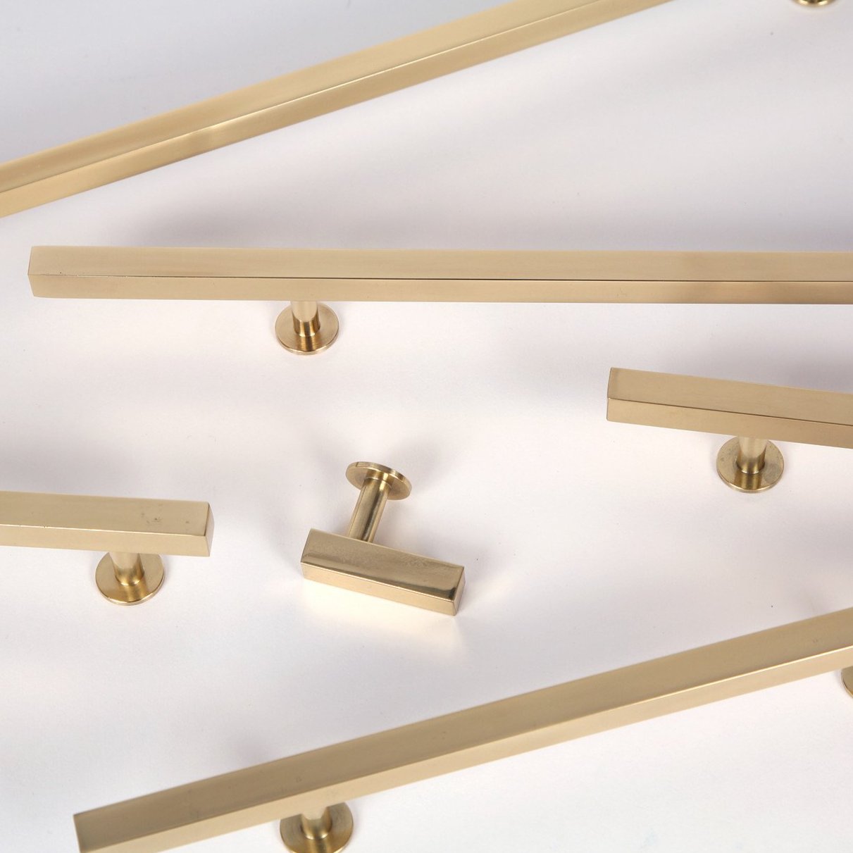Lew's Hardware Polished Brass Bar Series - Brass Cabinet Hardware