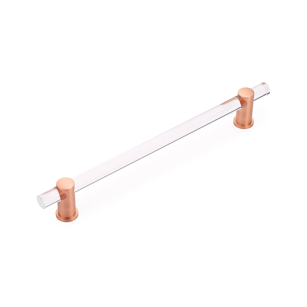 Satin Copper and Lucite "Lumiere" Cabinet Knob and Drawer Pulls - Brass Cabinet Hardware