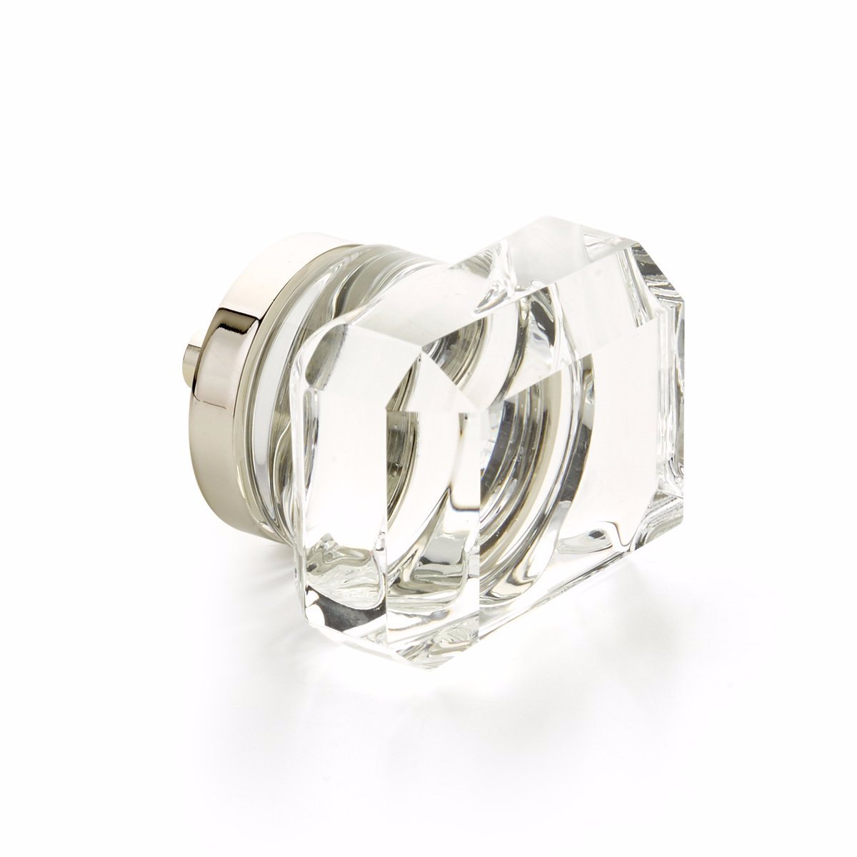 Polished Nickel City Lights 1-3/4" Rectangular Glass Knob | Knobs