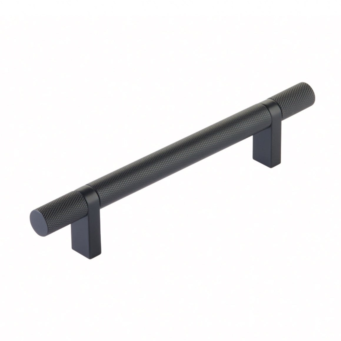 Knurled Select T-Bar Matte Black Cabinet Knobs and Drawer Pulls - Industry Hardware