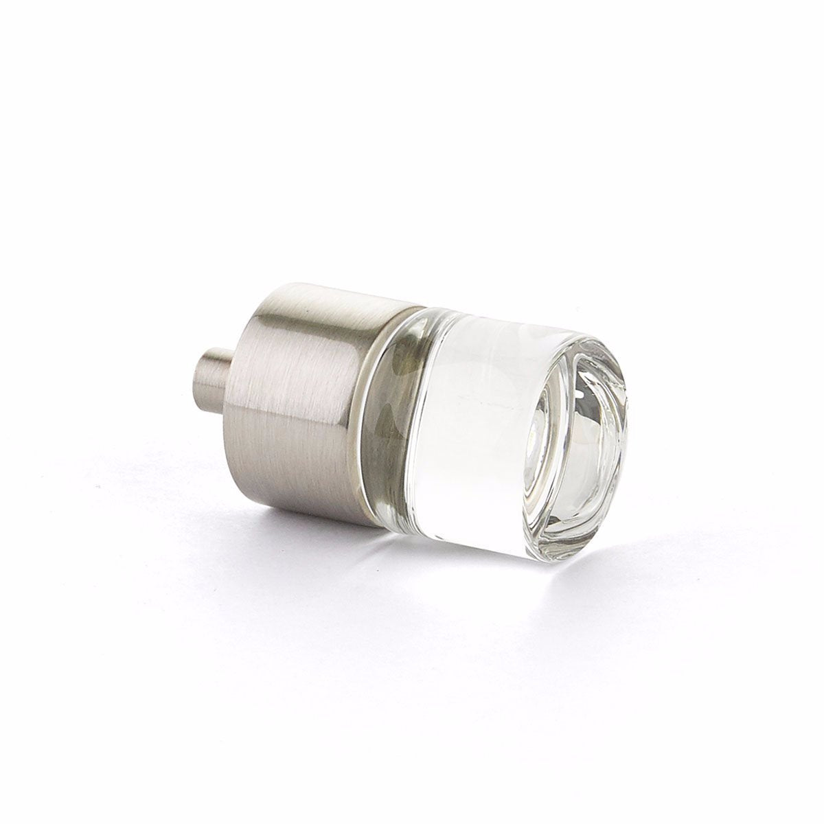 Satin Nickel City Lights 7/8" Cylinder Glass Knob | Knobs