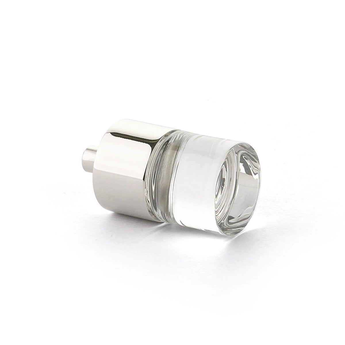 Polished Nickel City Lights 7/8" Cylinder Glass Knob | Knobs